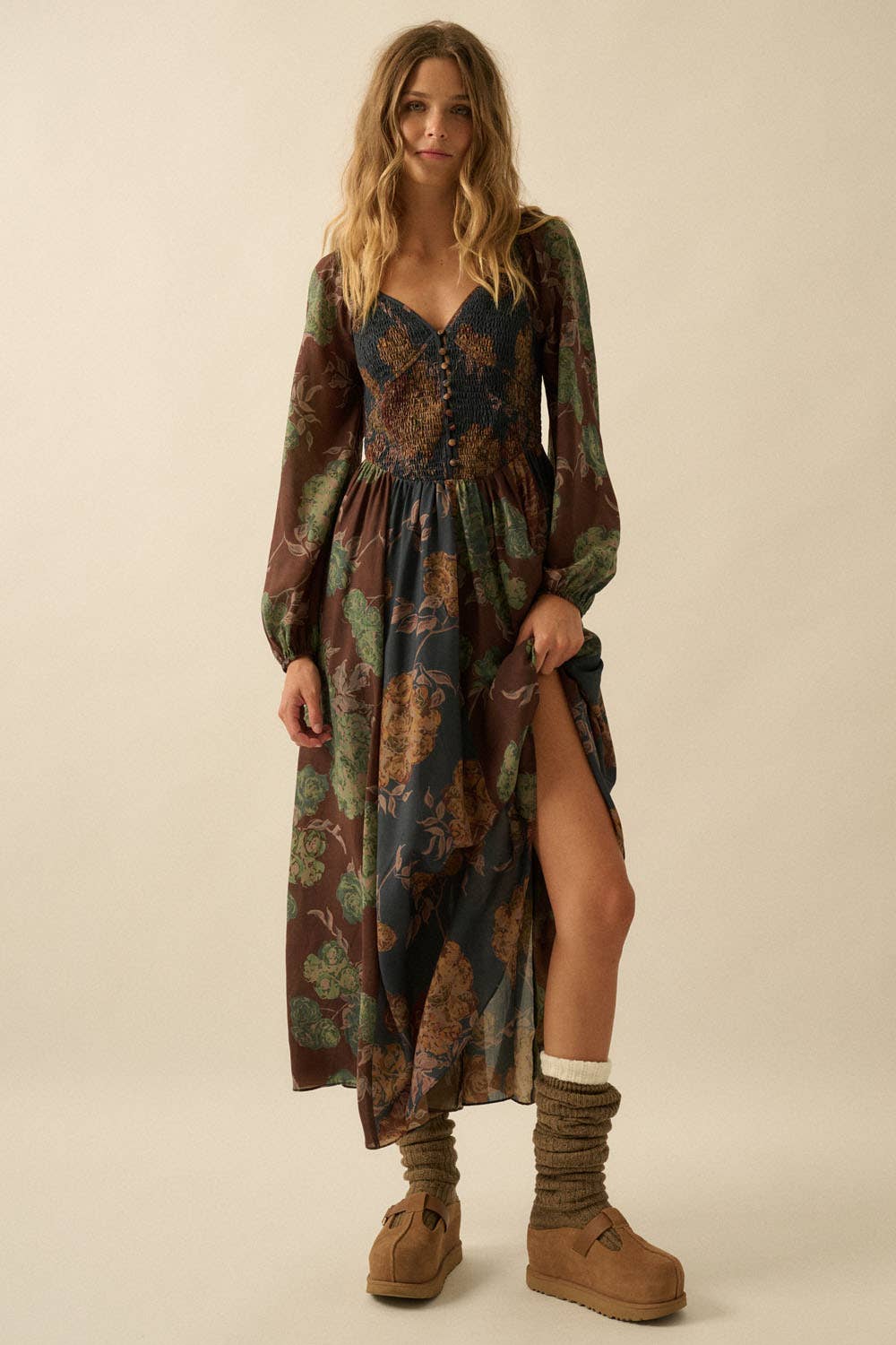 Promesa USA Stevie Maxi Dress Brown