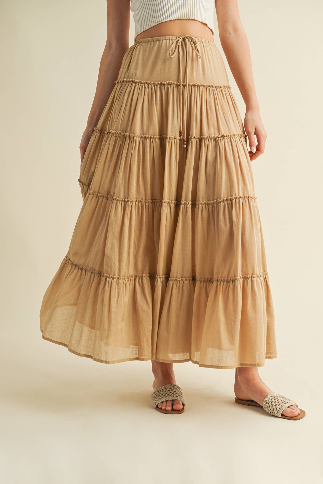 Mustard Seed SIERRA TIERED MAXI SKIRT
