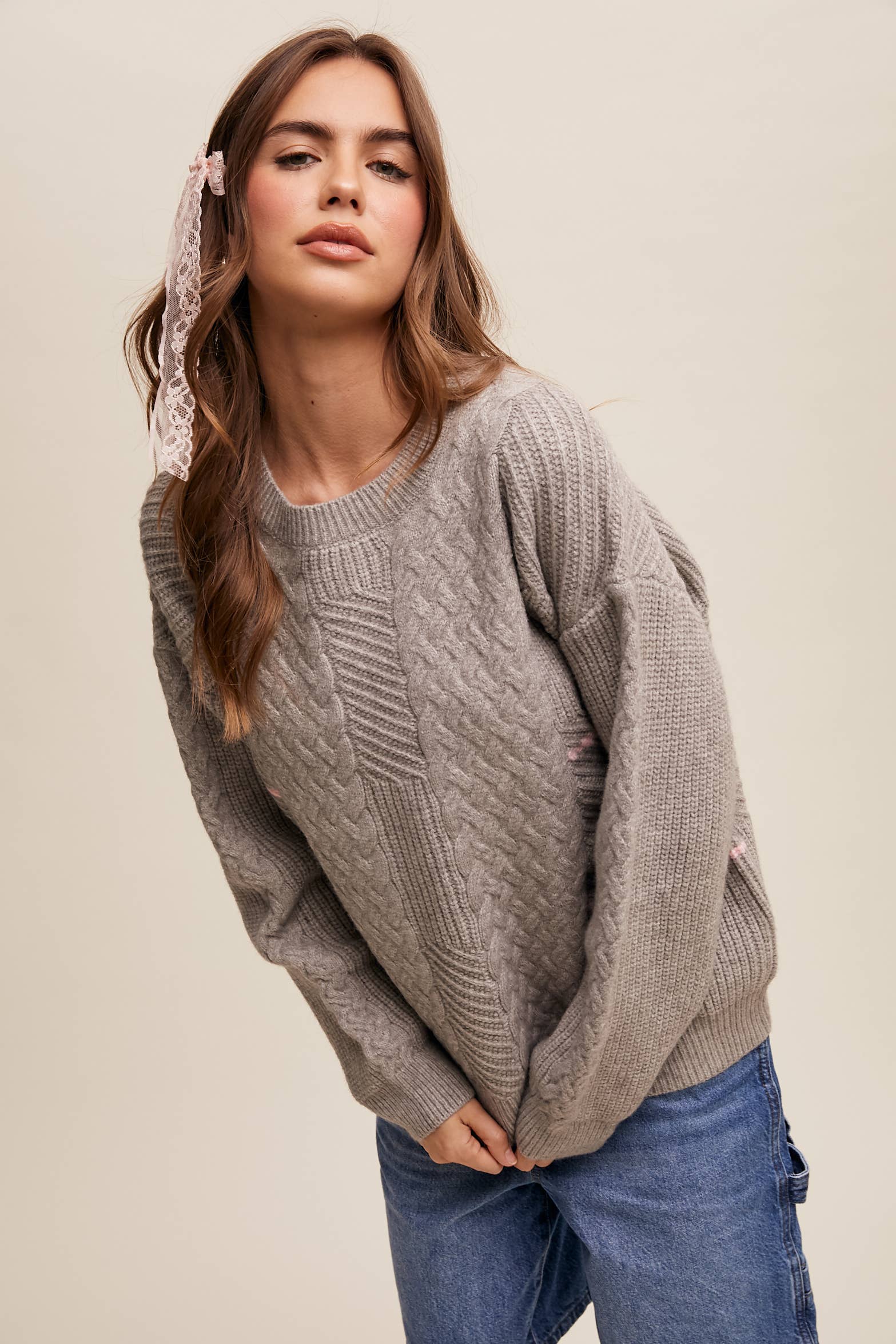 Listicle Winter Fog Knit Pullover