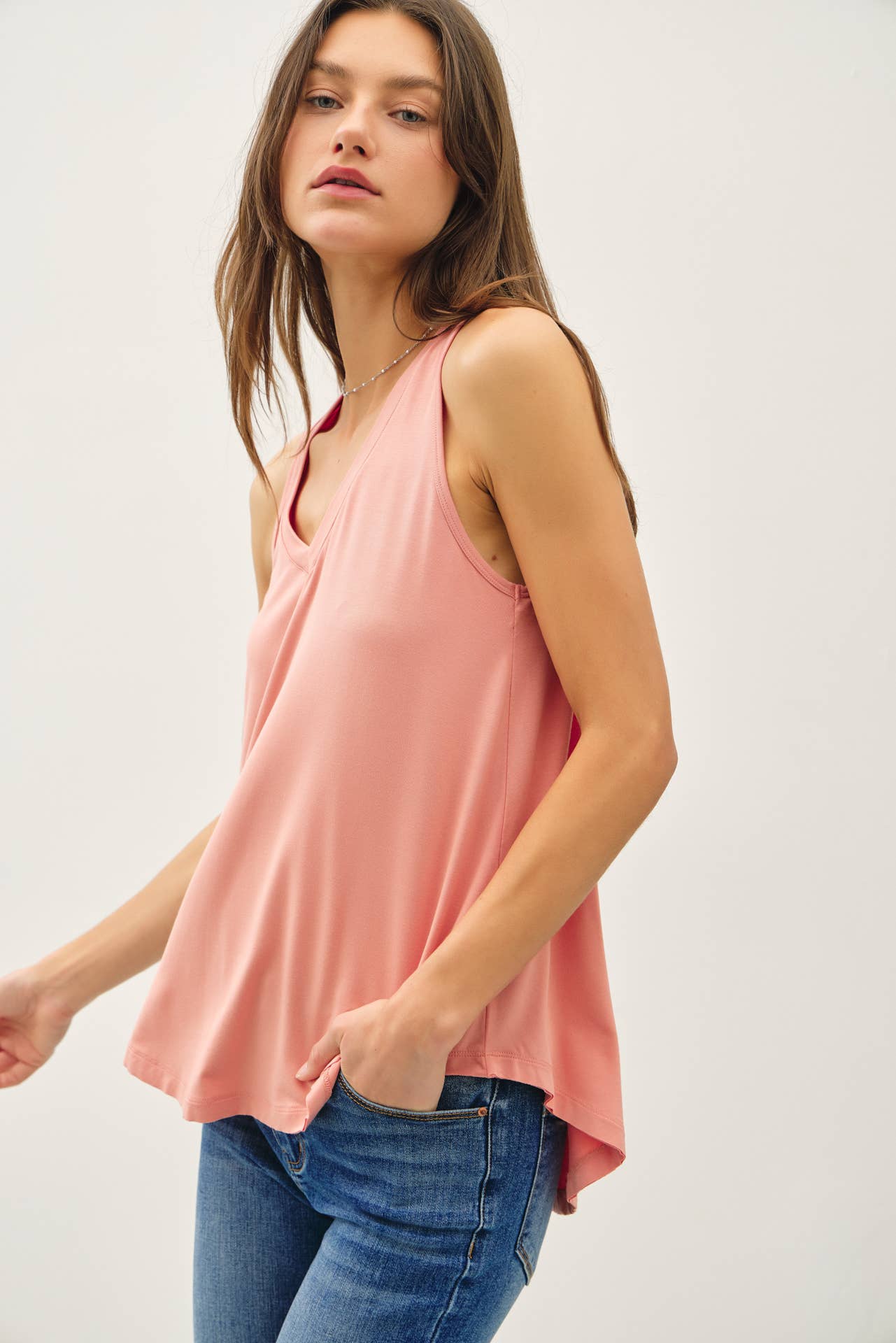 Be Cool Basic Threads Flowy V-NECK TANK