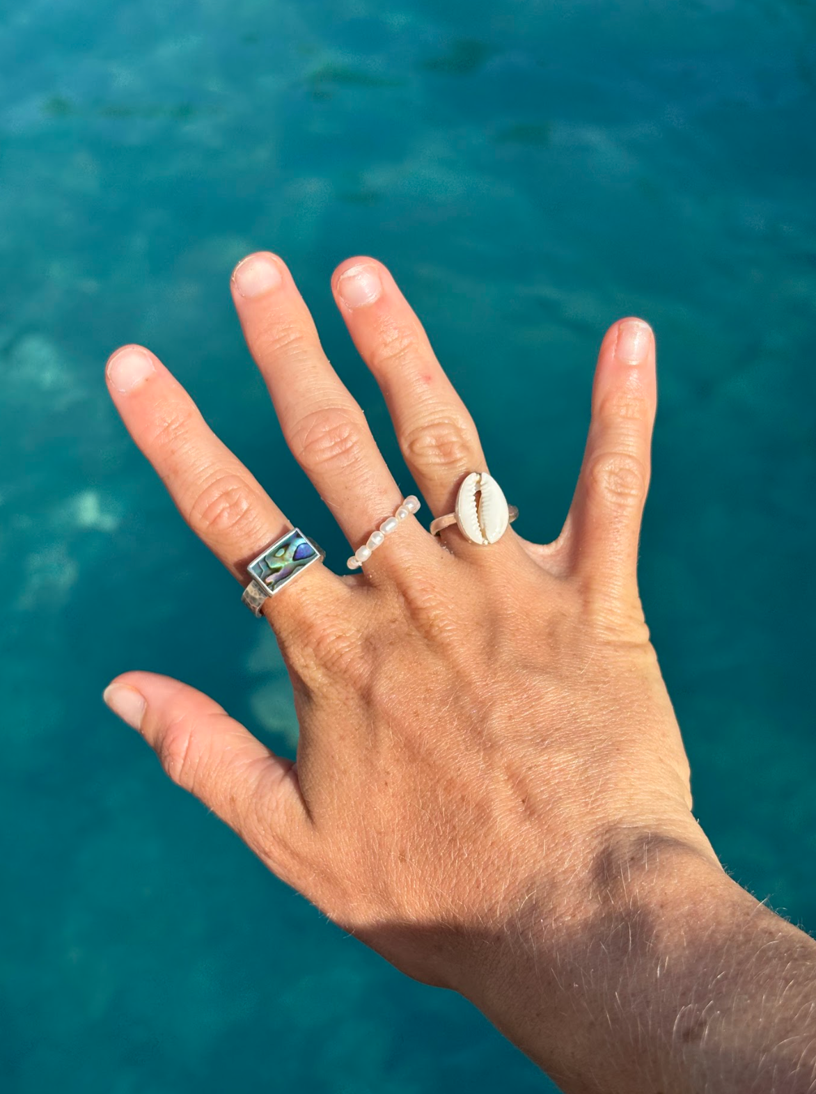 The Salty Gem Morgan Ring - Abalone