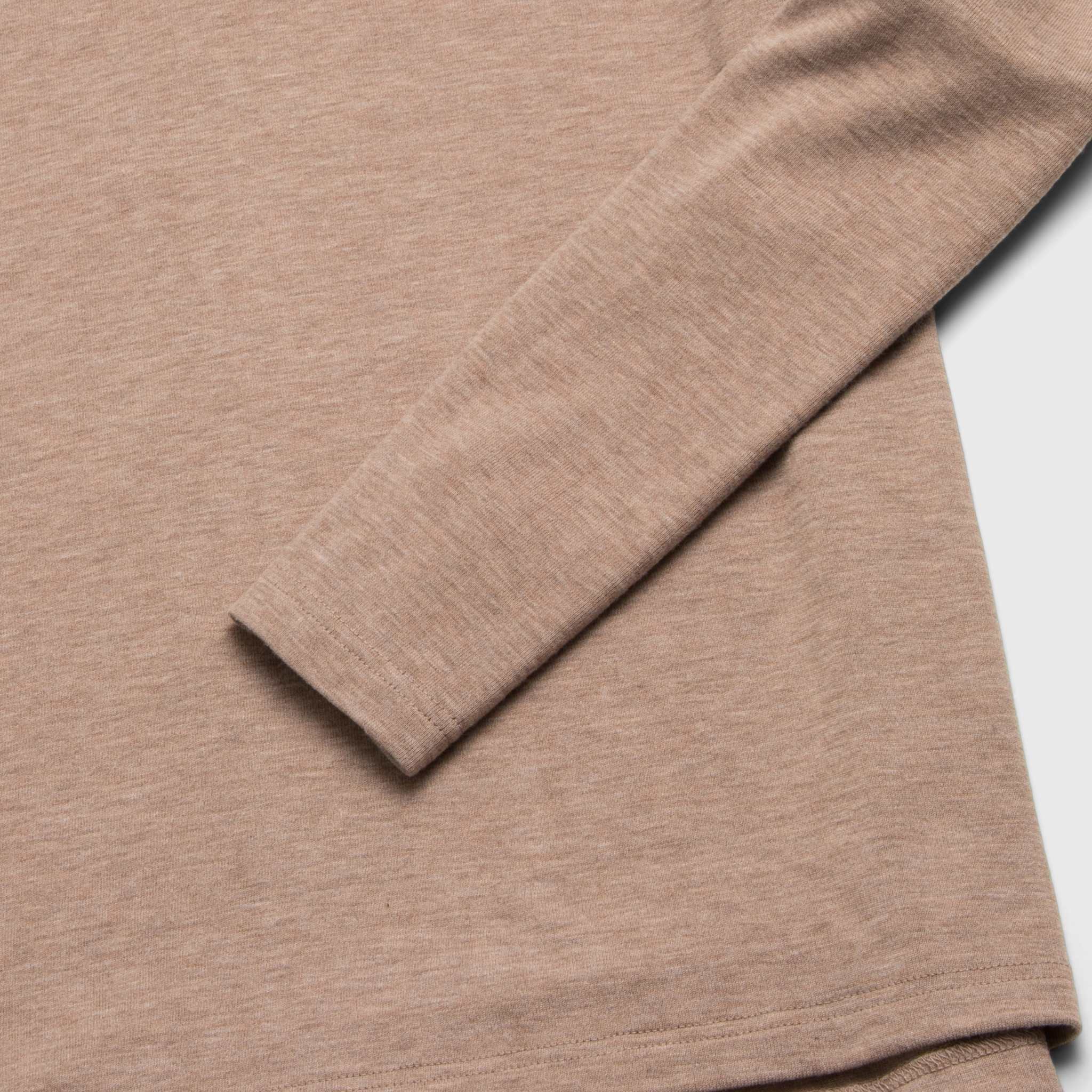 SURFSIDESUPPLY Sean Ultra Soft Classic Henley - Camel Heather
