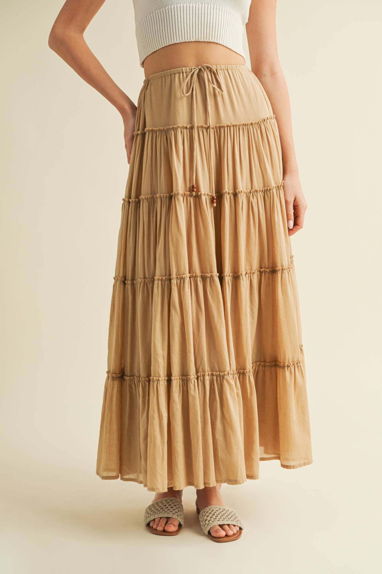 Mustard Seed SIERRA TIERED MAXI SKIRT