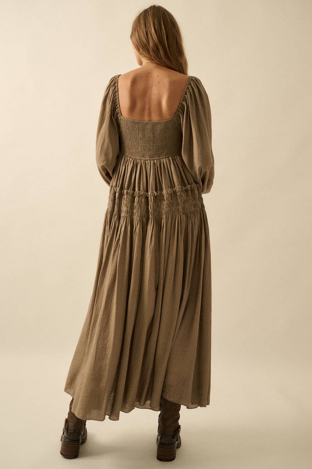 Promesa USA Fern Maxi Peasant Dress