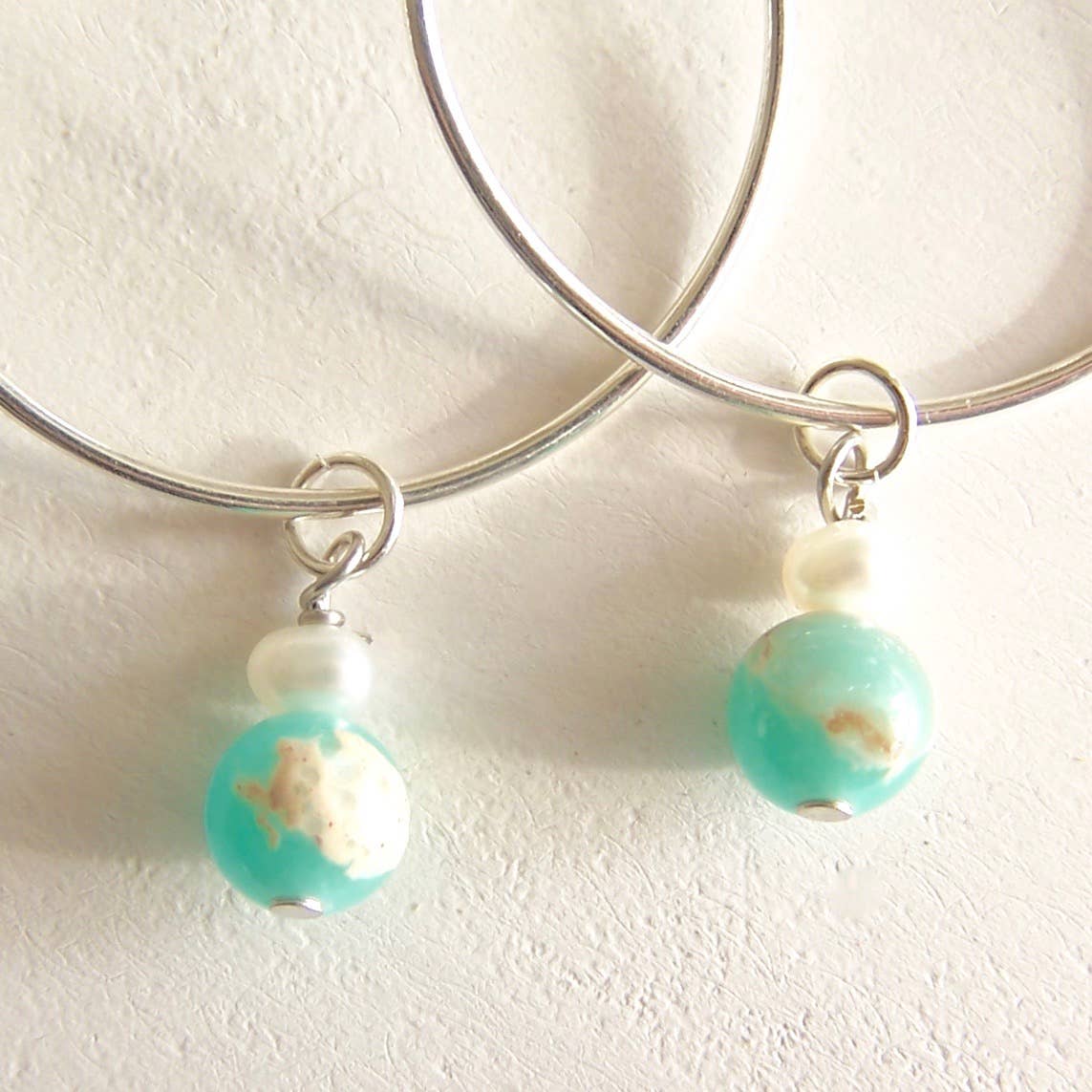 Jo Bird Jewelry Amazonite Hoops