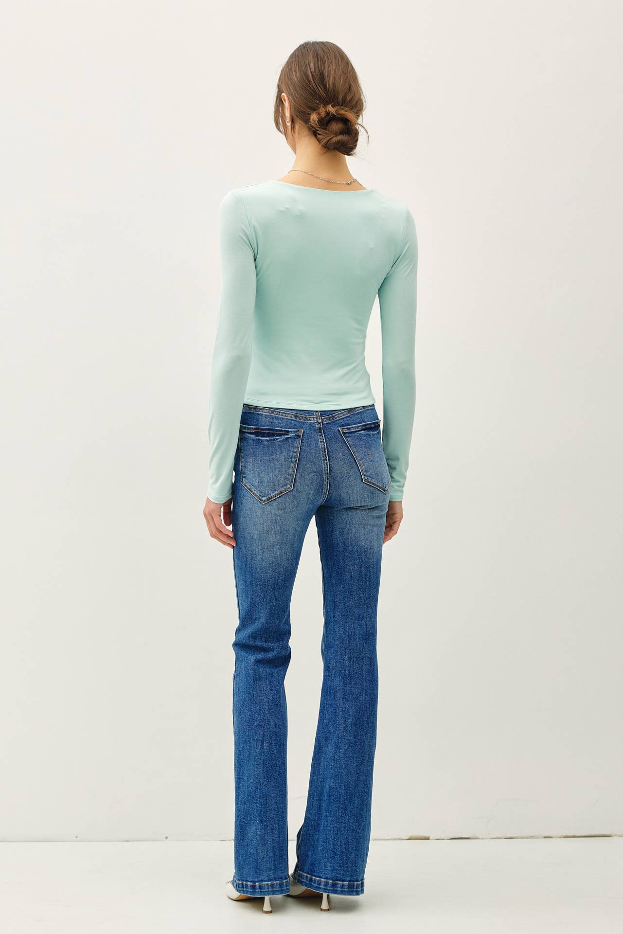 Be Cool BASIC THREADS SQUARE NECK LONG SLEEVE TOP