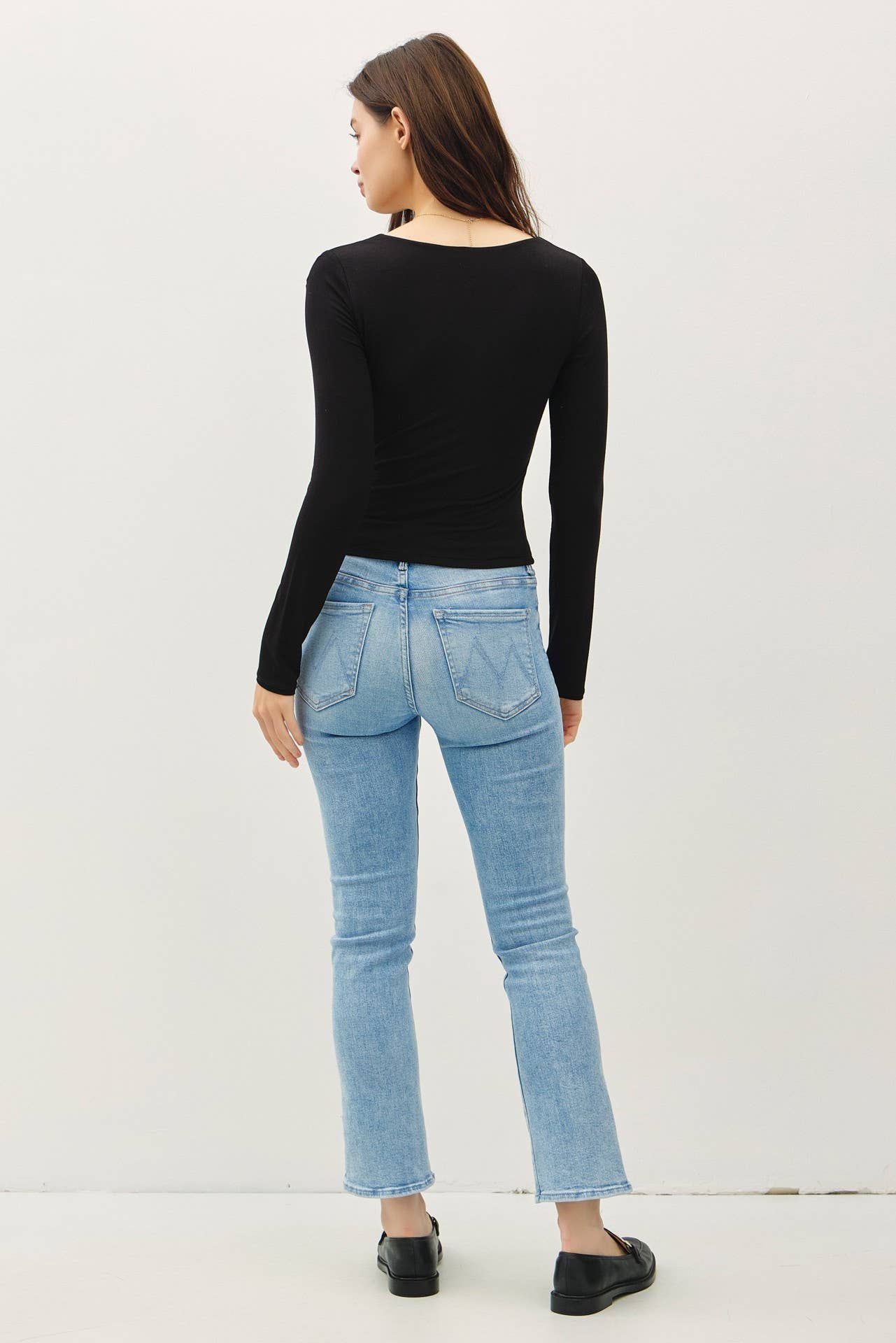 Be Cool BASIC THREADS SQUARE NECK LONG SLEEVE TOP