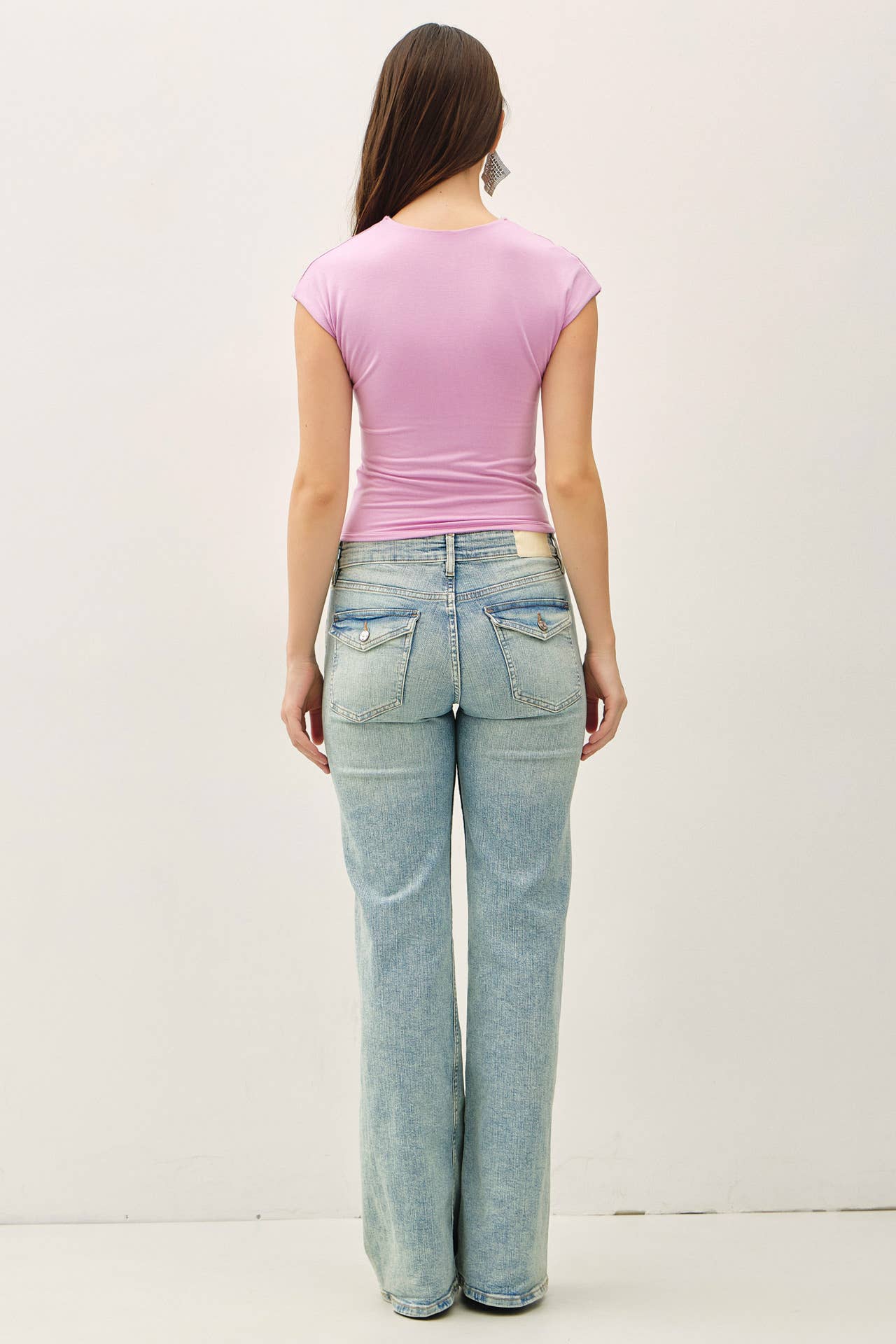 Be Cool BASIC THREADS CAP SLEEVE CREWNECK TOP