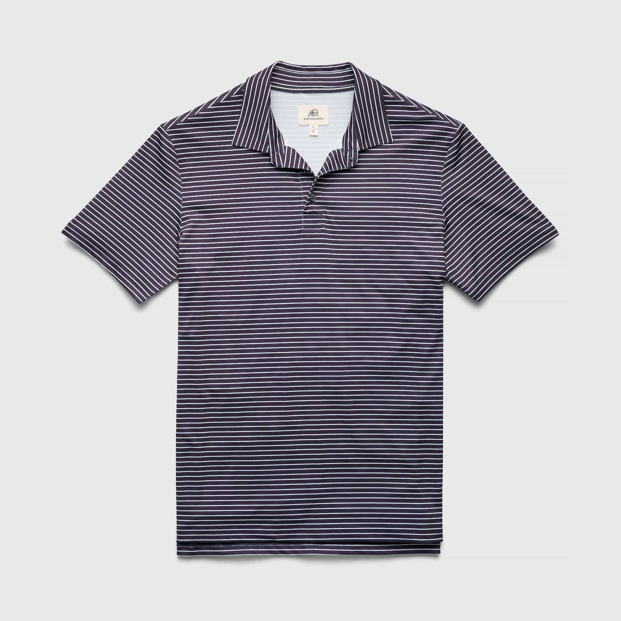 SURFSIDESUPPLY GARY PERFORMANCE POLO - NAVY STRIPE Navy Stripe
