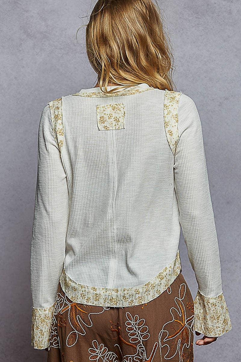 Pol Clothing Strawberry Wine Long Sleeve