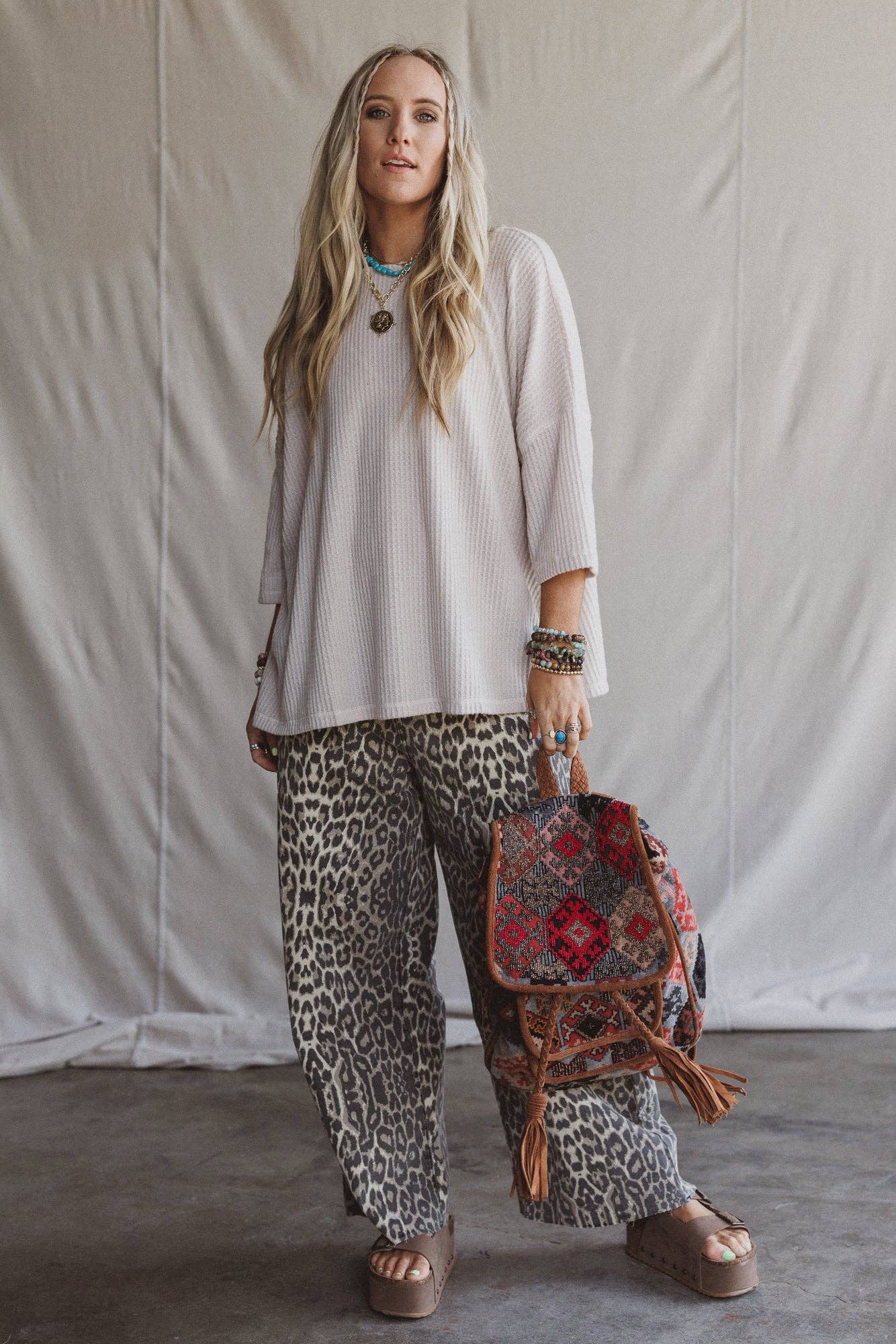 Three Bird Nest Airis Long Sleeve Top - Oatmeal