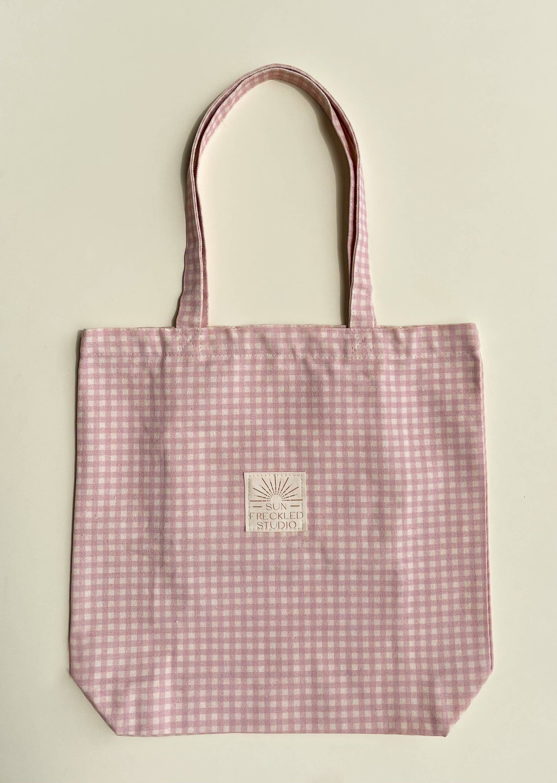 Sun Freckled Studio Strawberry Gingham Tote Bag Regular