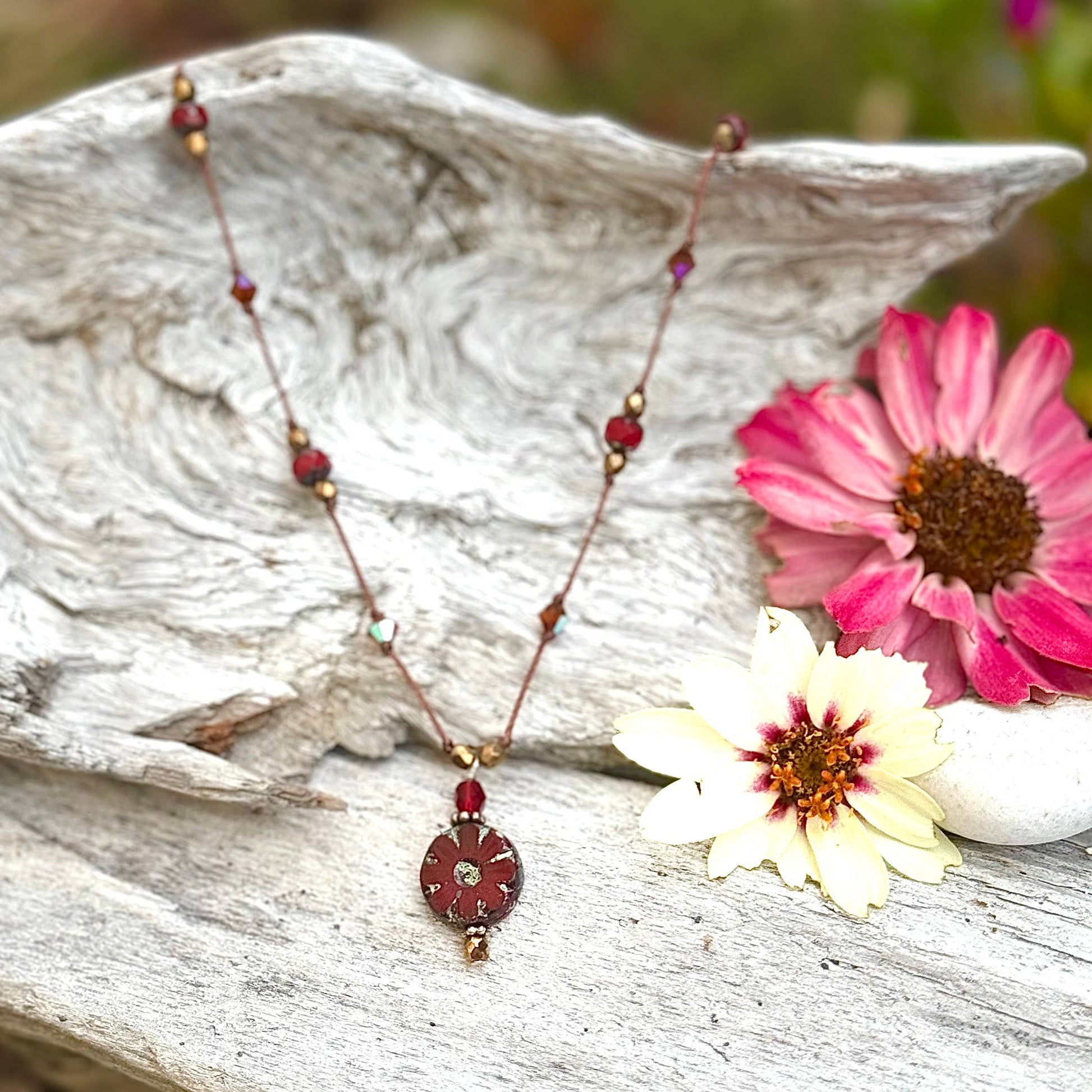 Jo Bird Jewelry Flower Pendant Necklace