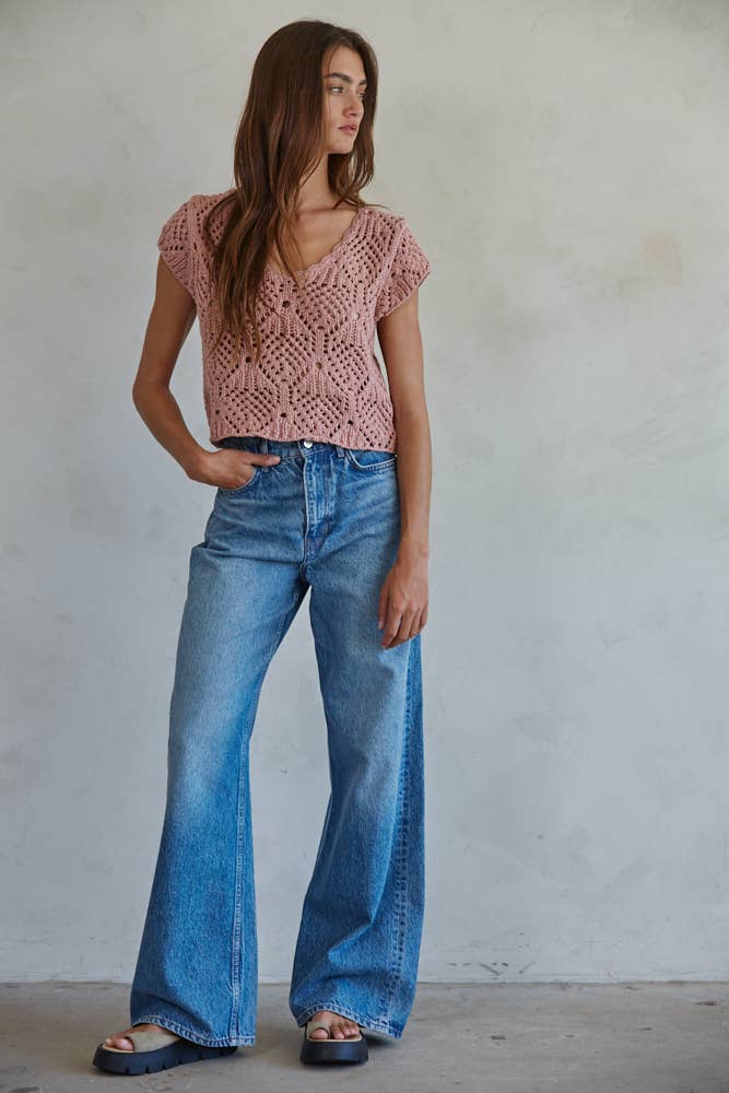 By Together Autumn Breeze Crochet Top