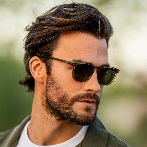 WMP Nick Polarized Sunglasses Crystal Verde Triple Black Lens