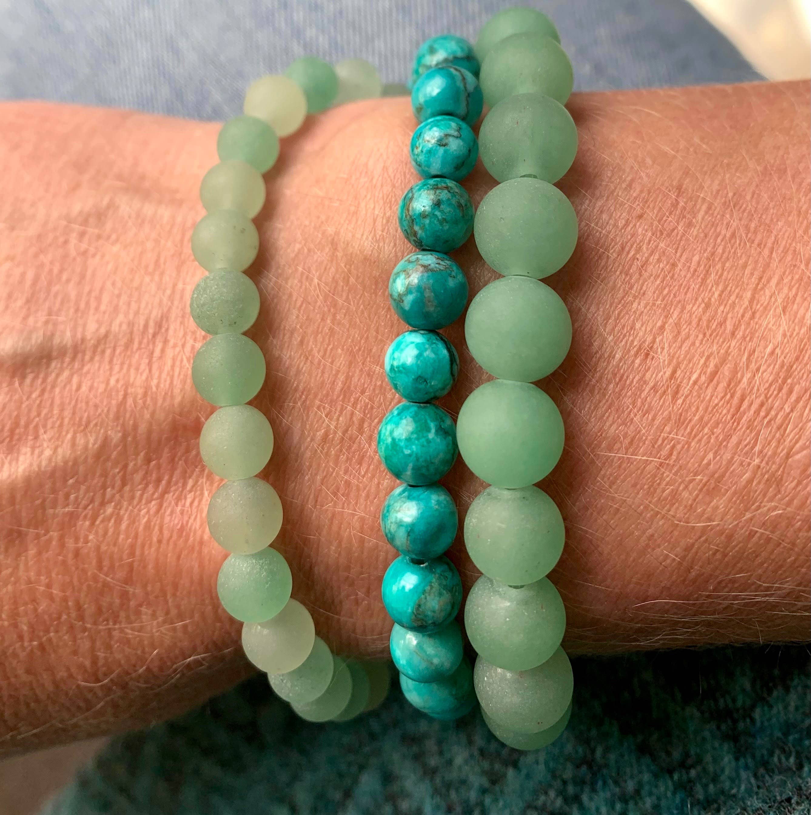 Jo Bird Jewelry Gemstone Elastic Bracelet - Outer Banks