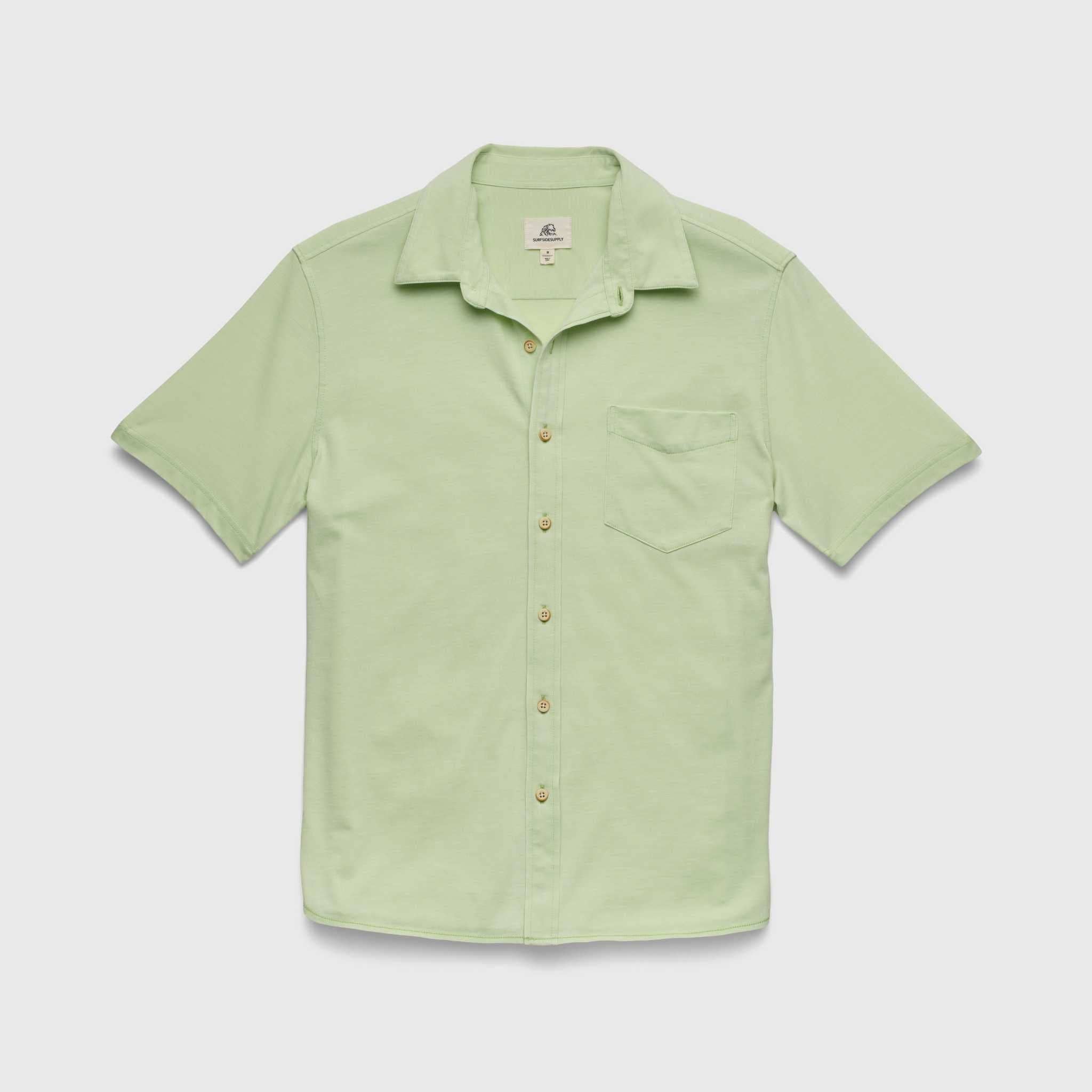 SURFSIDESUPPLY Tony Burnout Knit Shirt - Margarita Green