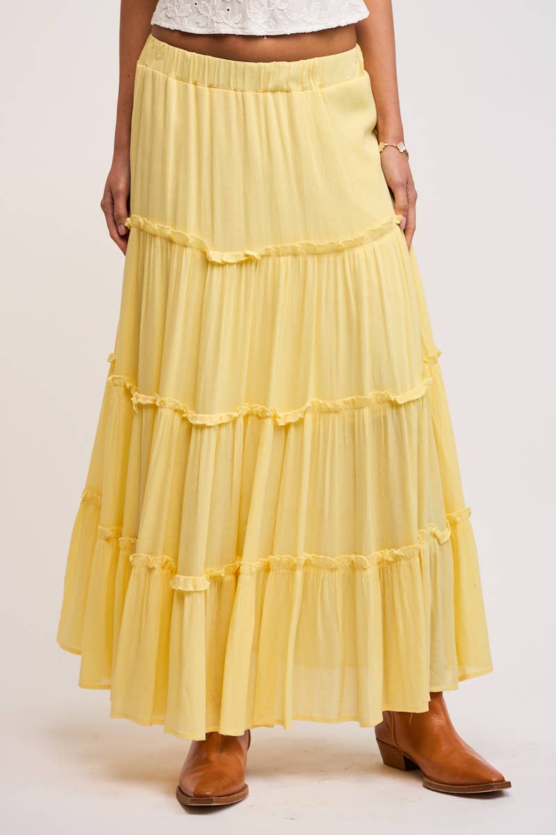 Sky to Moon ELLA TIERED MAXI SKIRT