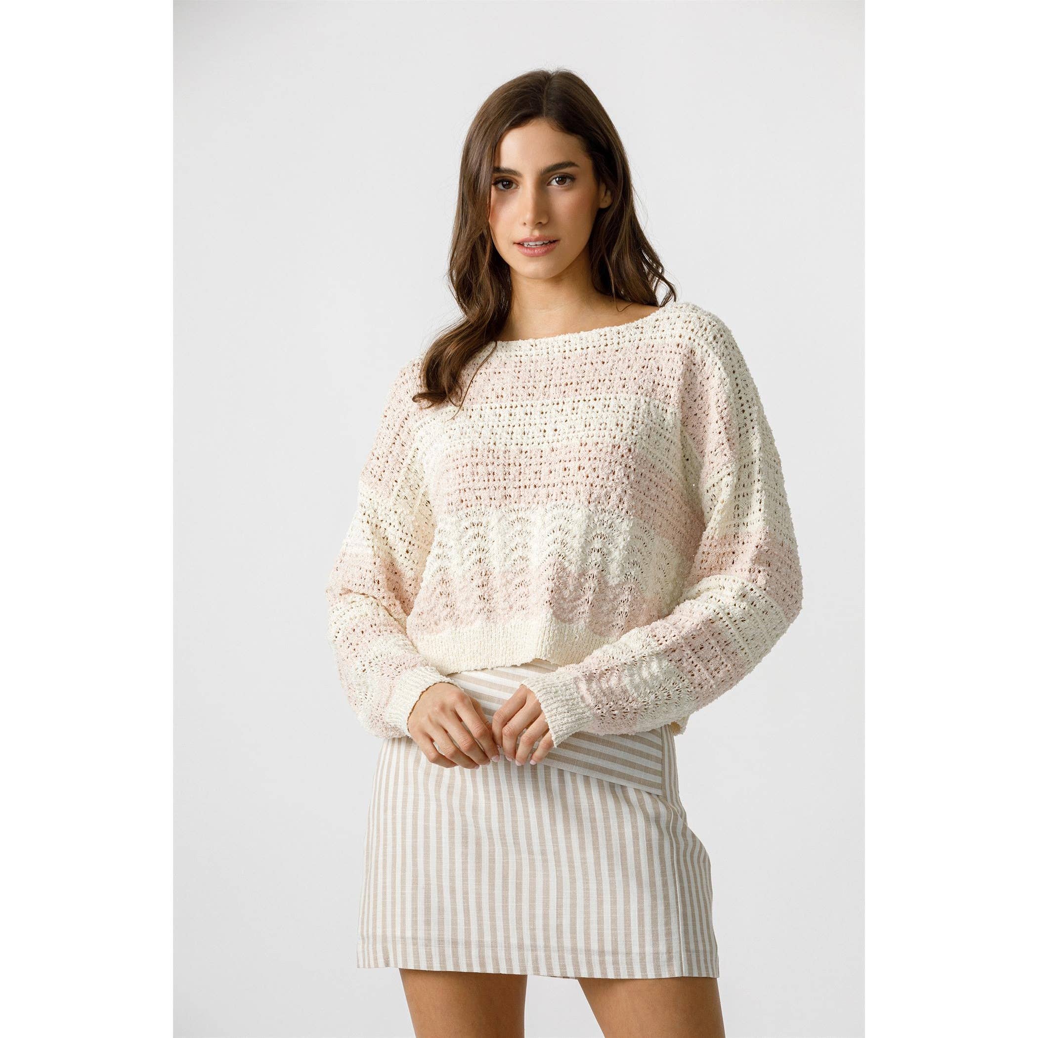 STORIA EMERSON SWEATER IVORY PINK