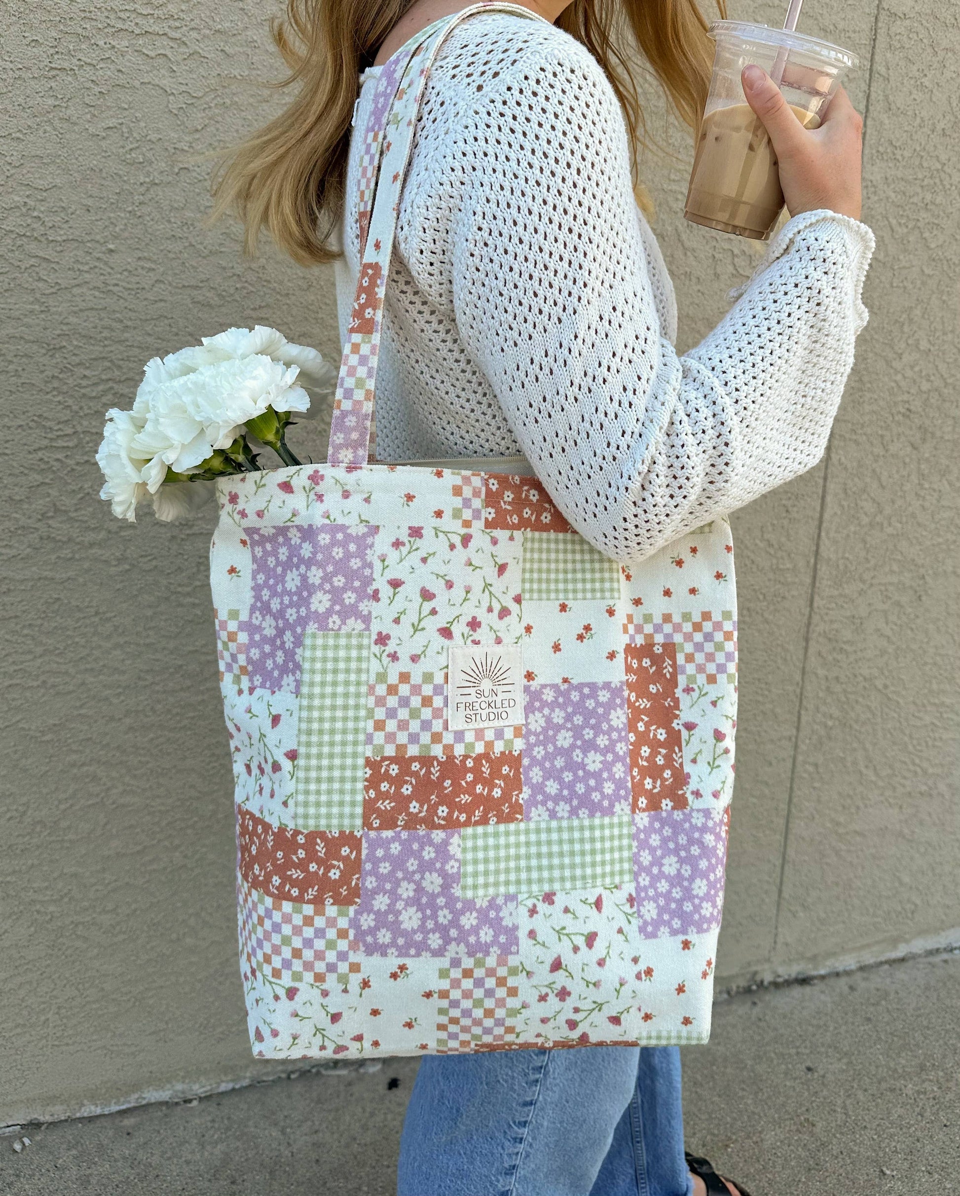 Sun Freckled Studio Flower Patch Tote Bag