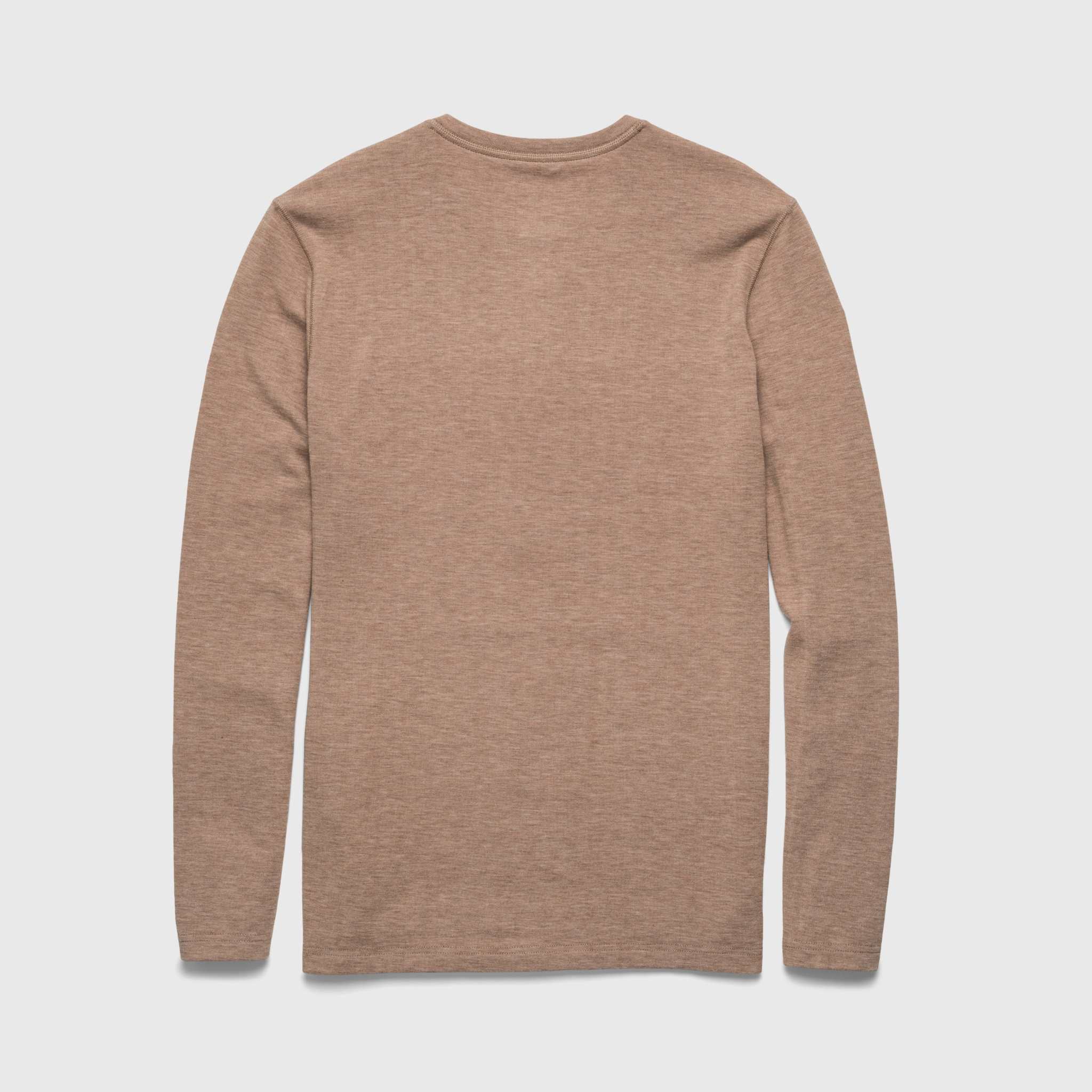 SURFSIDESUPPLY Sean Ultra Soft Classic Henley - Camel Heather