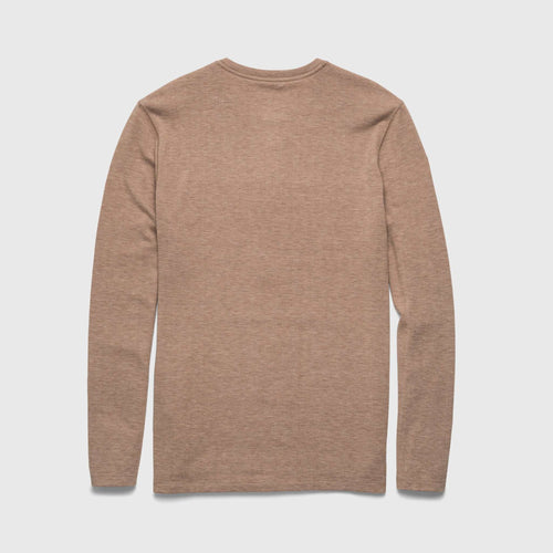 SURFSIDESUPPLY Sean Ultra Soft Classic Henley - Camel Heather
