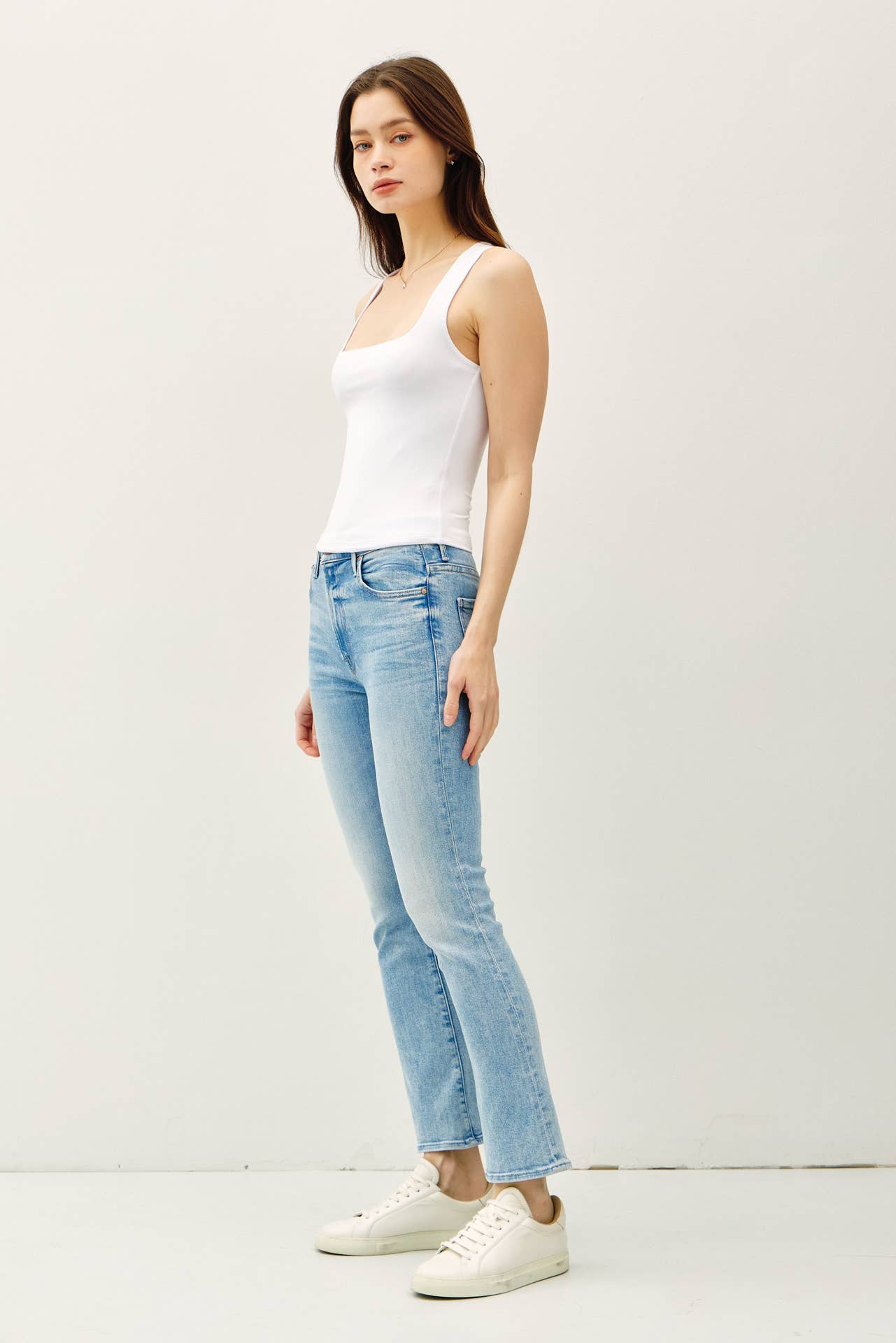 Be Cool BASIC THREADS DOUBLE LINED SQUARE NECK TANK