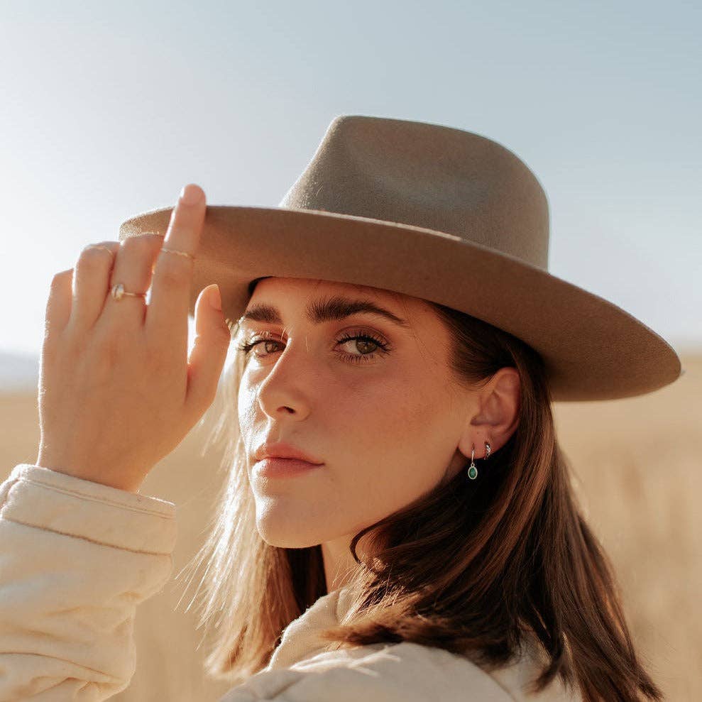 Mauve Jewelry Co. Riley Turquoise Hoops