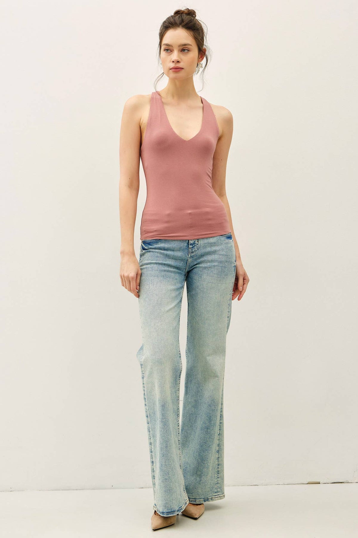 Be Cool BASIC THREADS V-NECK RACER BACK TANK