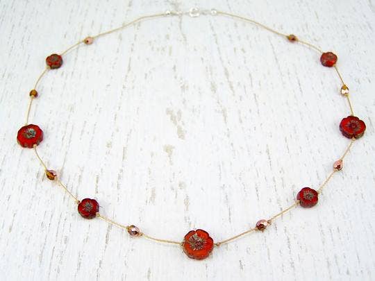 Jo Bird Jewelry Hibiscus Necklace