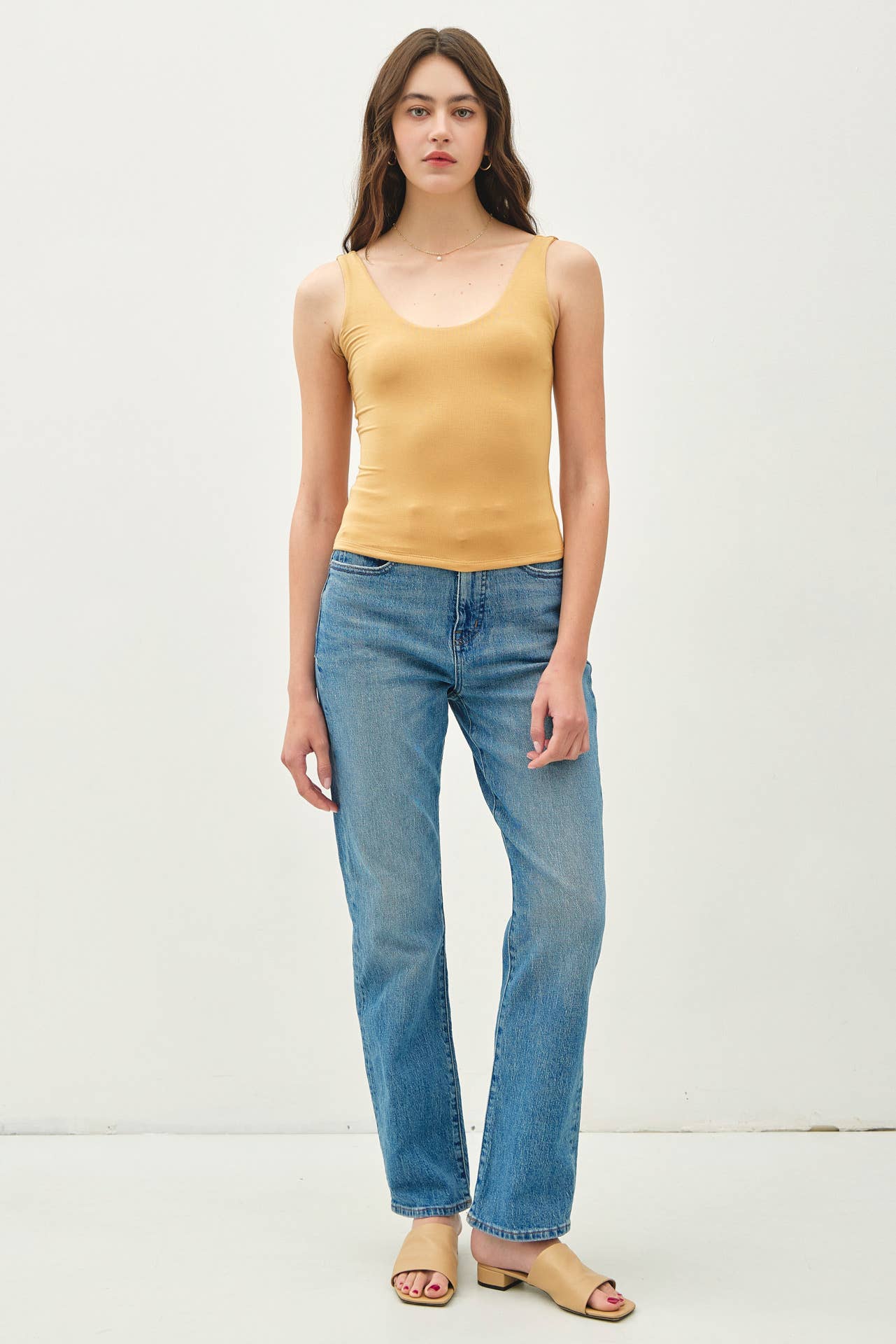 Be Cool BASIC THREADS SCOOP NECK TANK