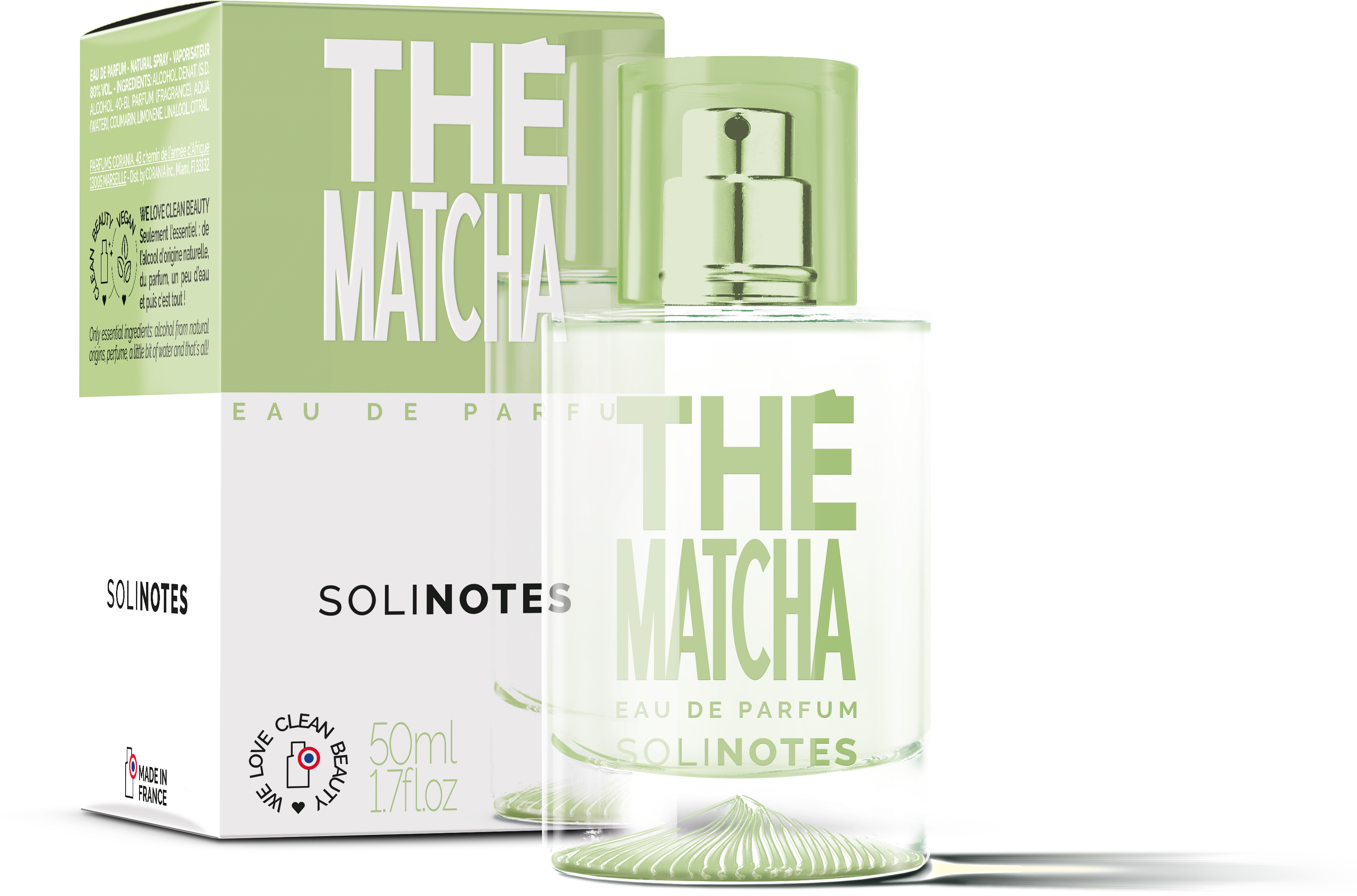 Solinotes Matcha Tea Perfume 1.7 oz - CLEAN BEAUTY