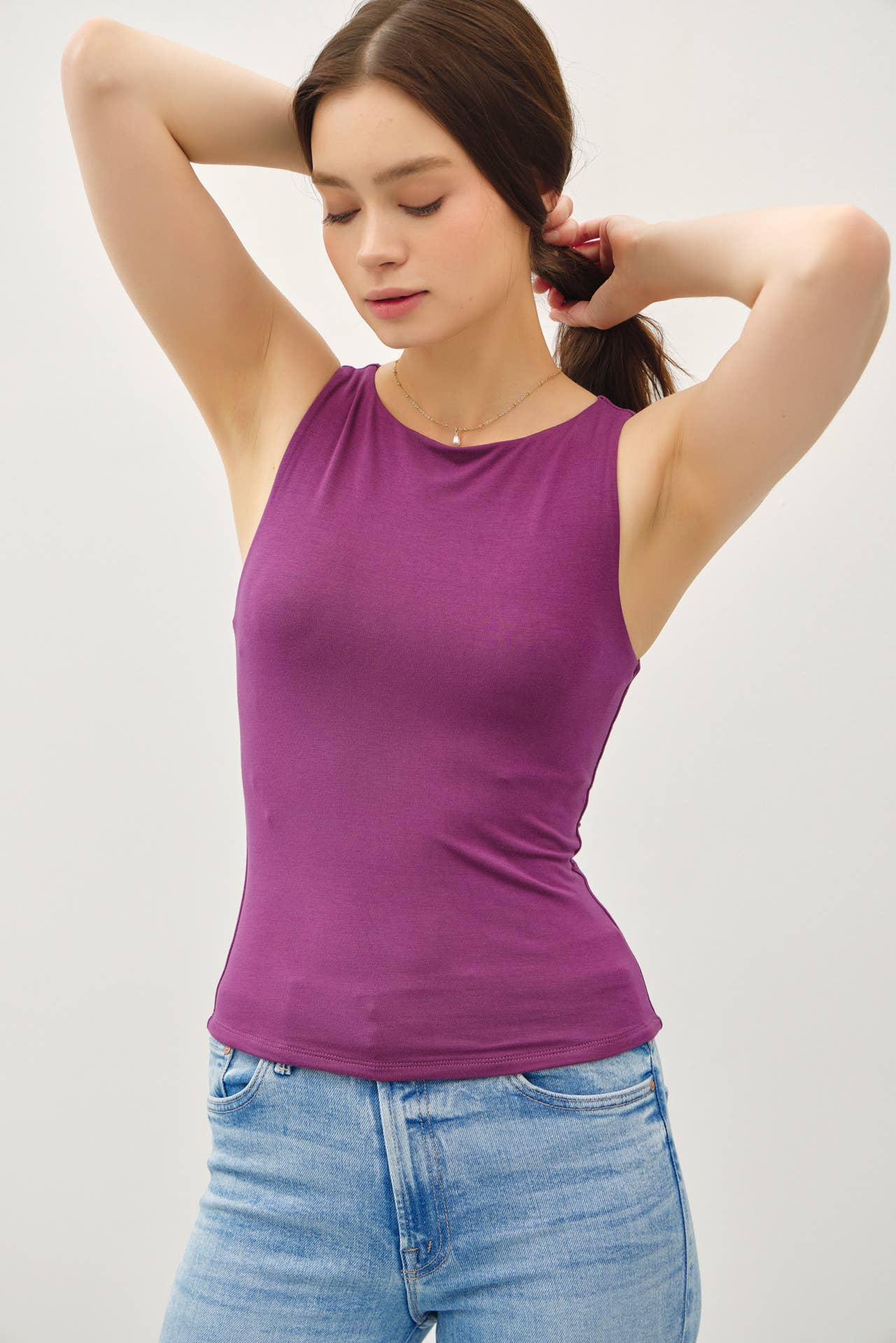 Be Cool BASIC THREADS BOAT NECK TANK