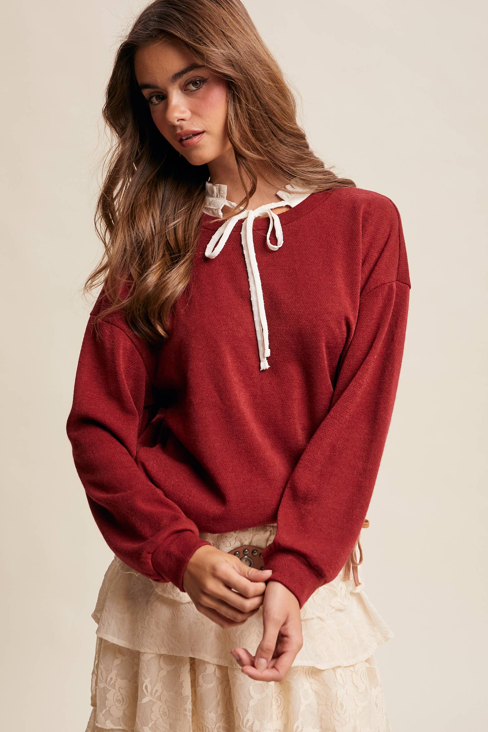 Listicle Peony Pullover Top