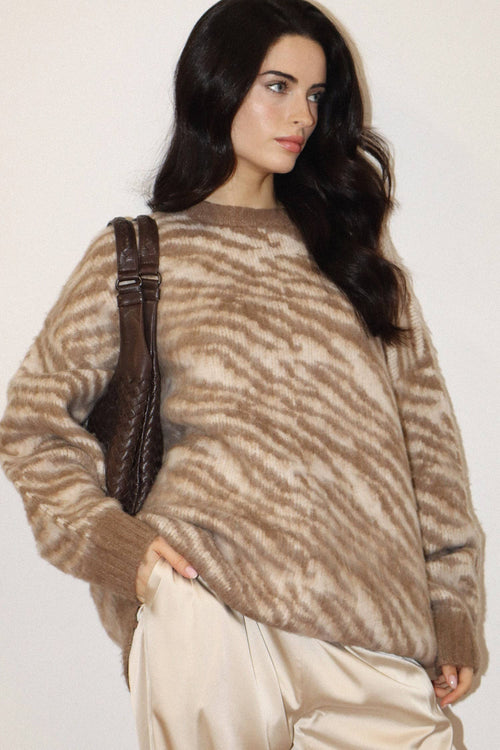 Bailey Rose Safari Nights Sweater Tan