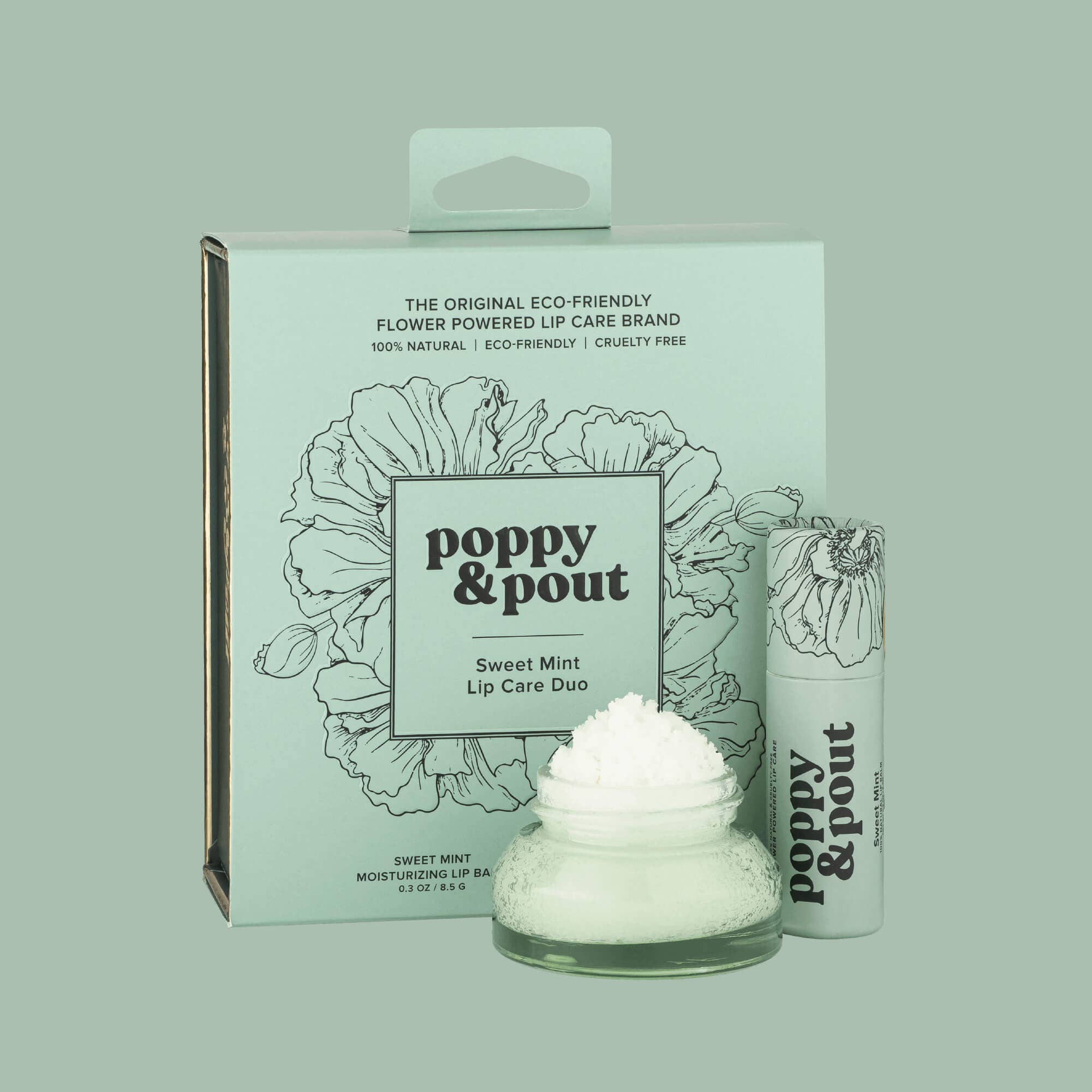 Poppy & Pout Lip Care Duo, Sweet Mint