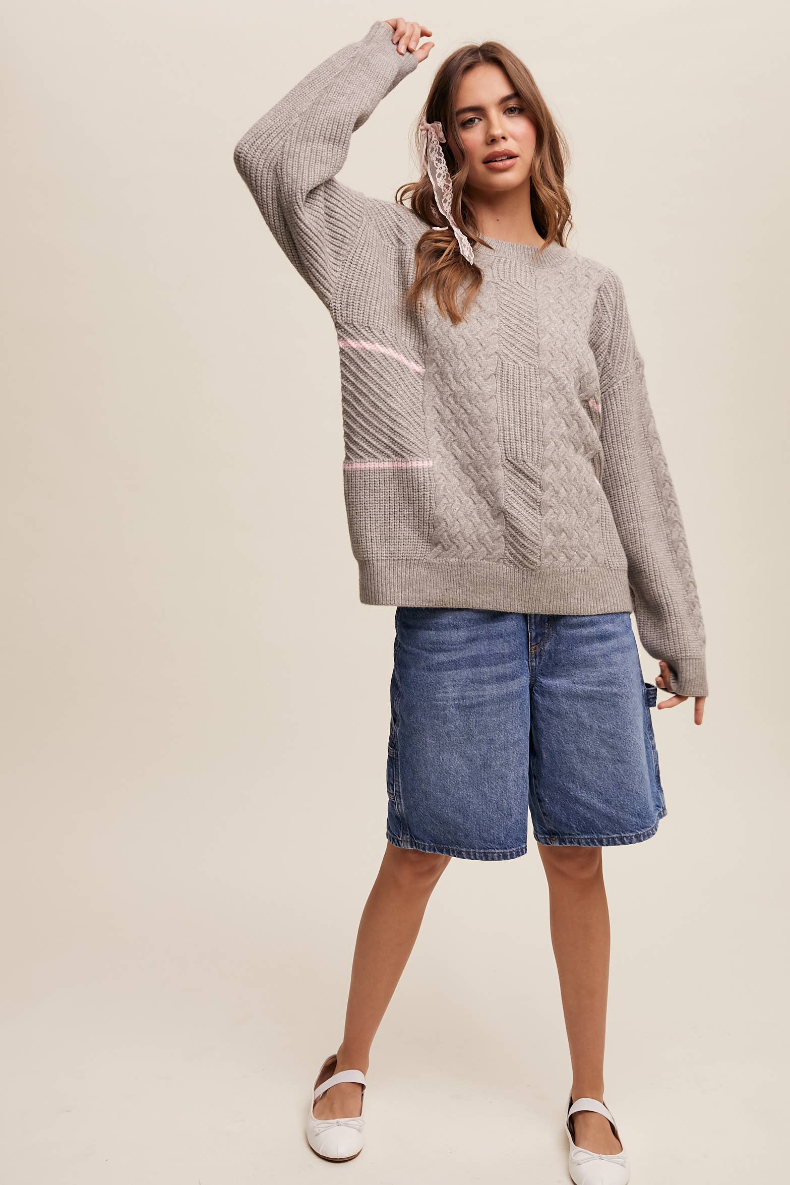Listicle Winter Fog Knit Pullover