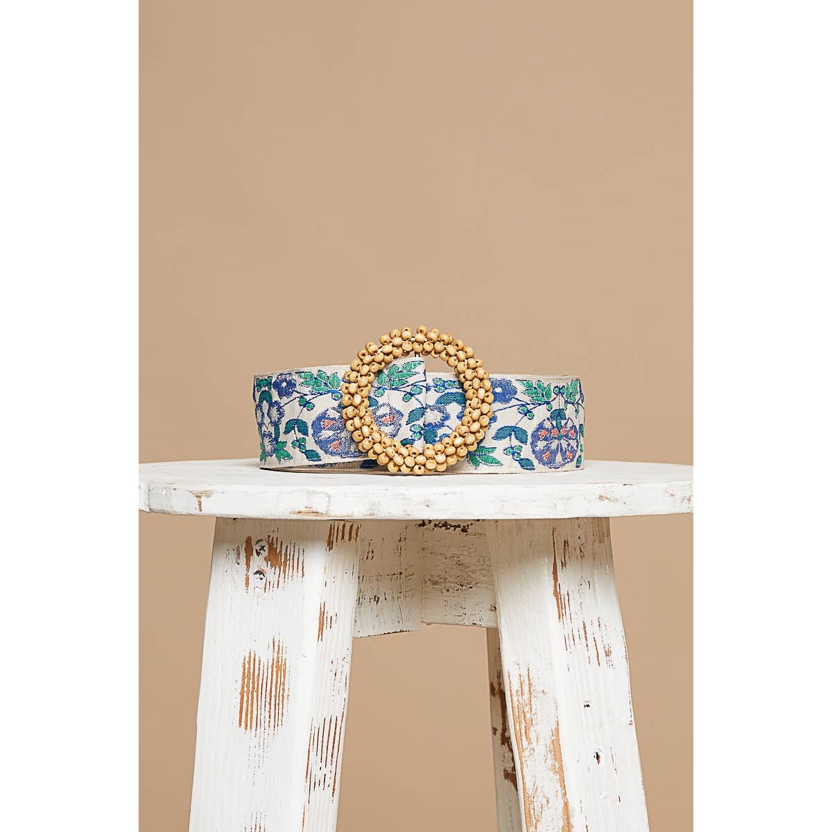 Pol Clothing Musikfest Belt BLUE FLORAL OS
