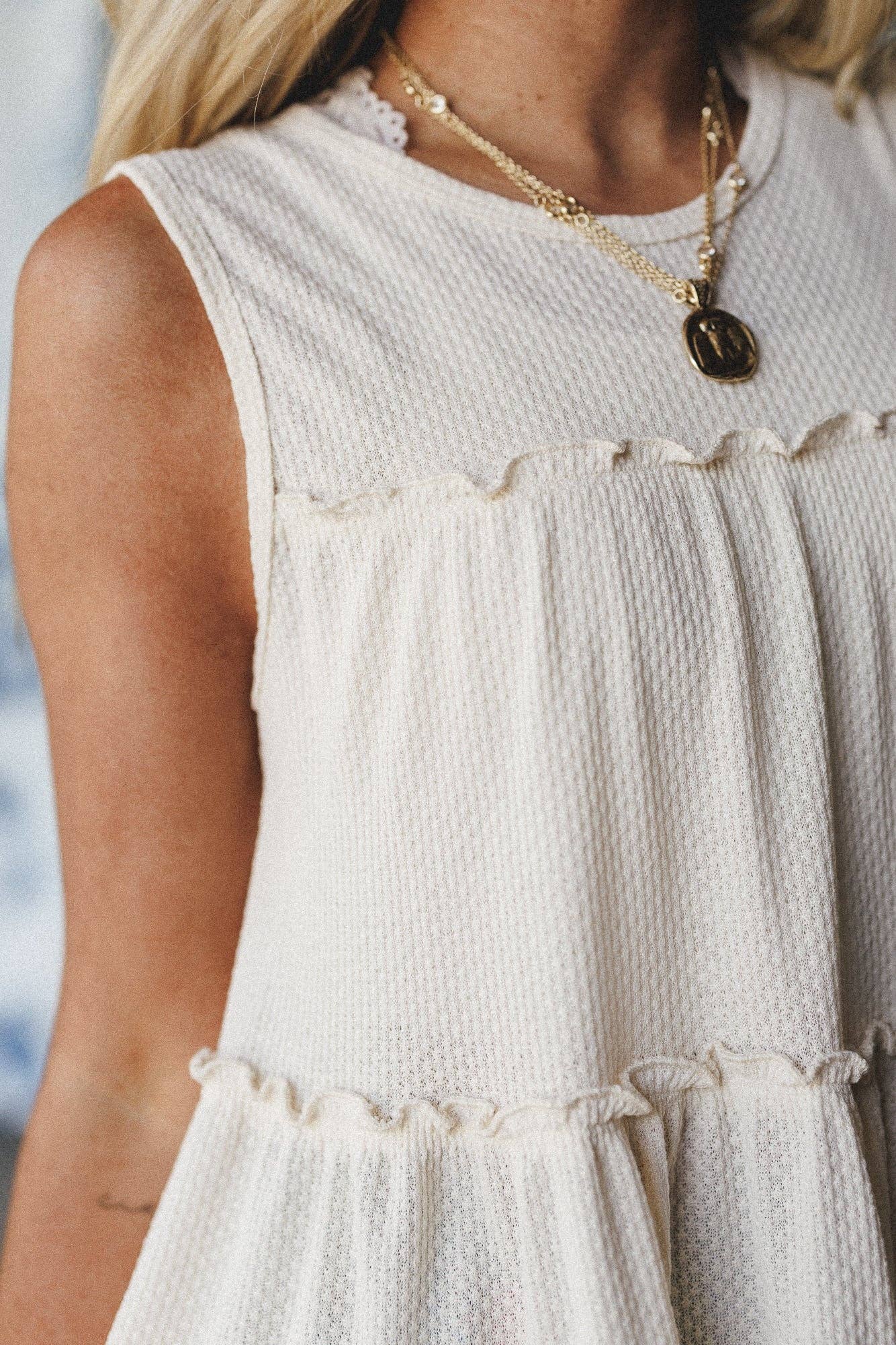 Three Bird Nest Dreamy Tiers Top - Cream