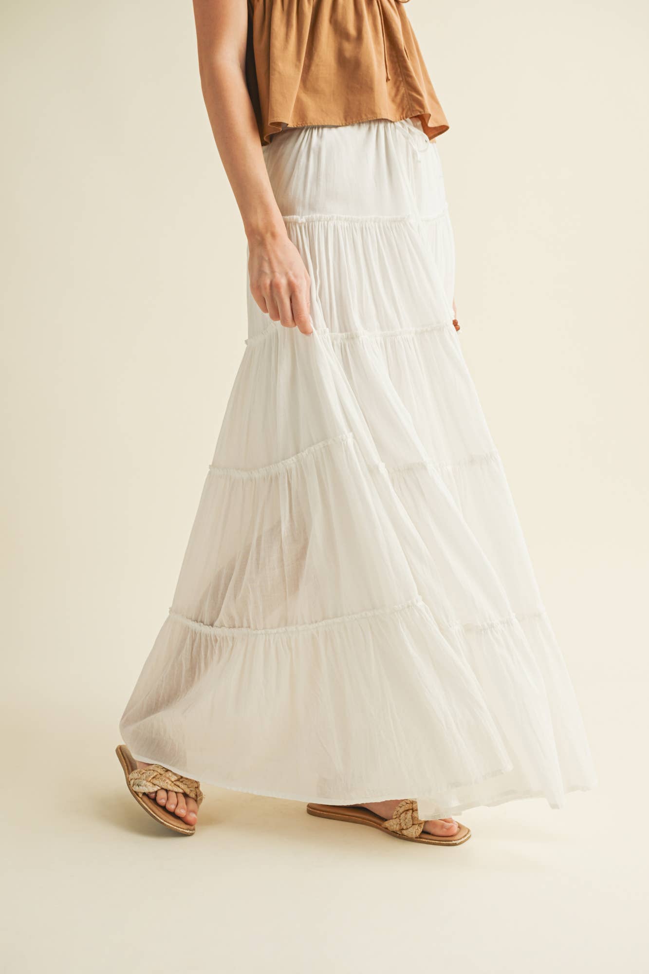 Mustard Seed SIERRA TIERED MAXI SKIRT