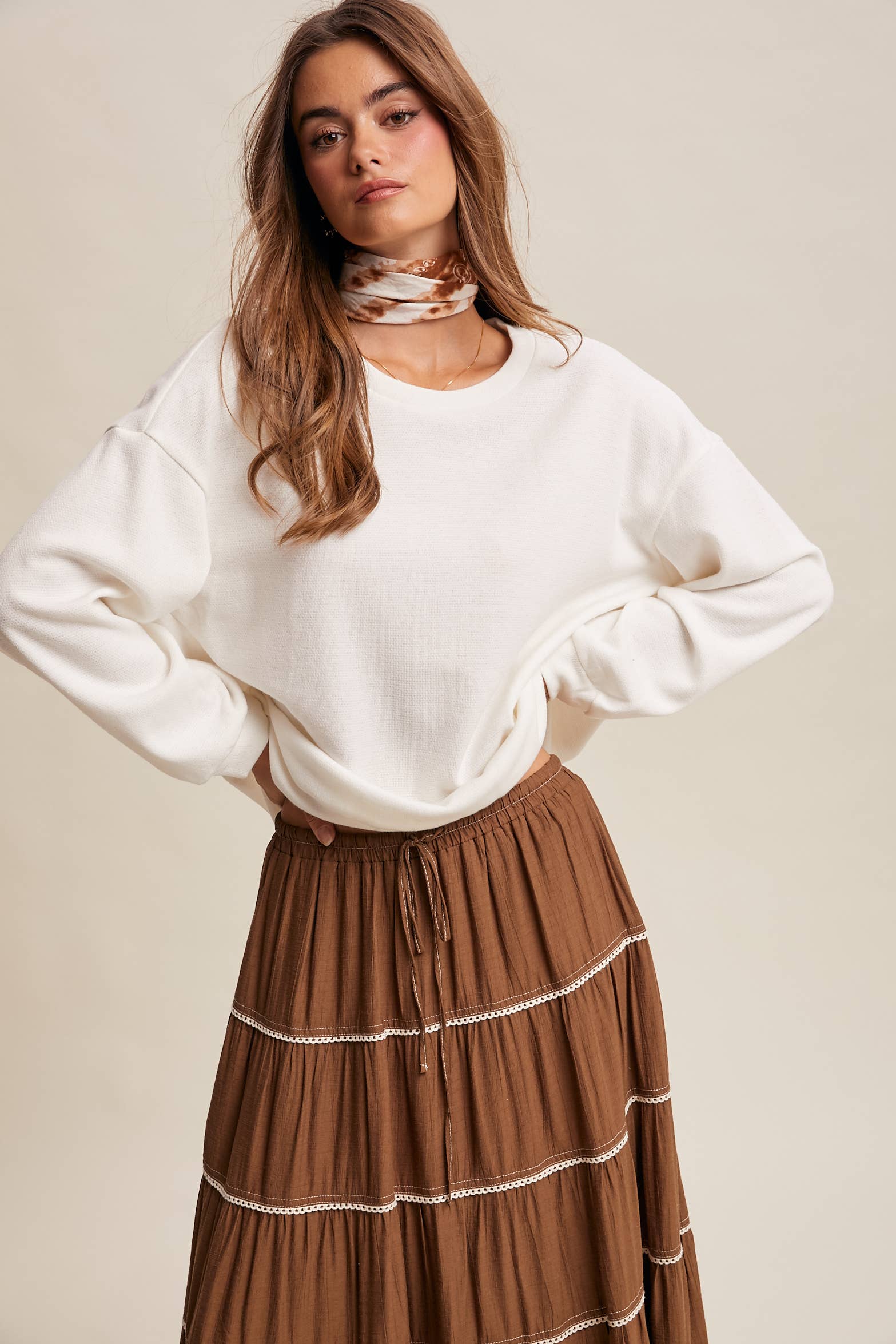 Listicle Peony Pullover Top