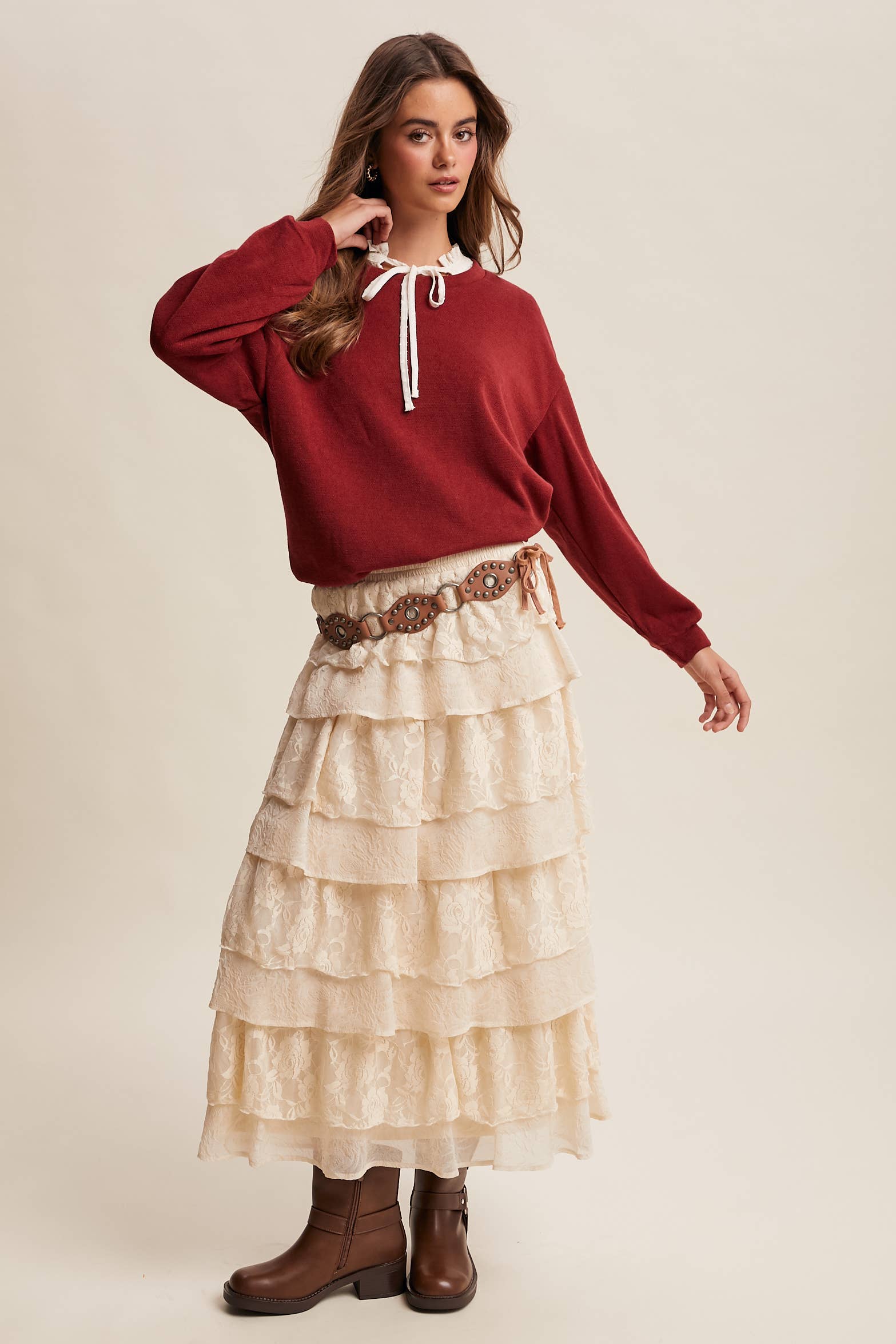 Listicle Peony Pullover Top