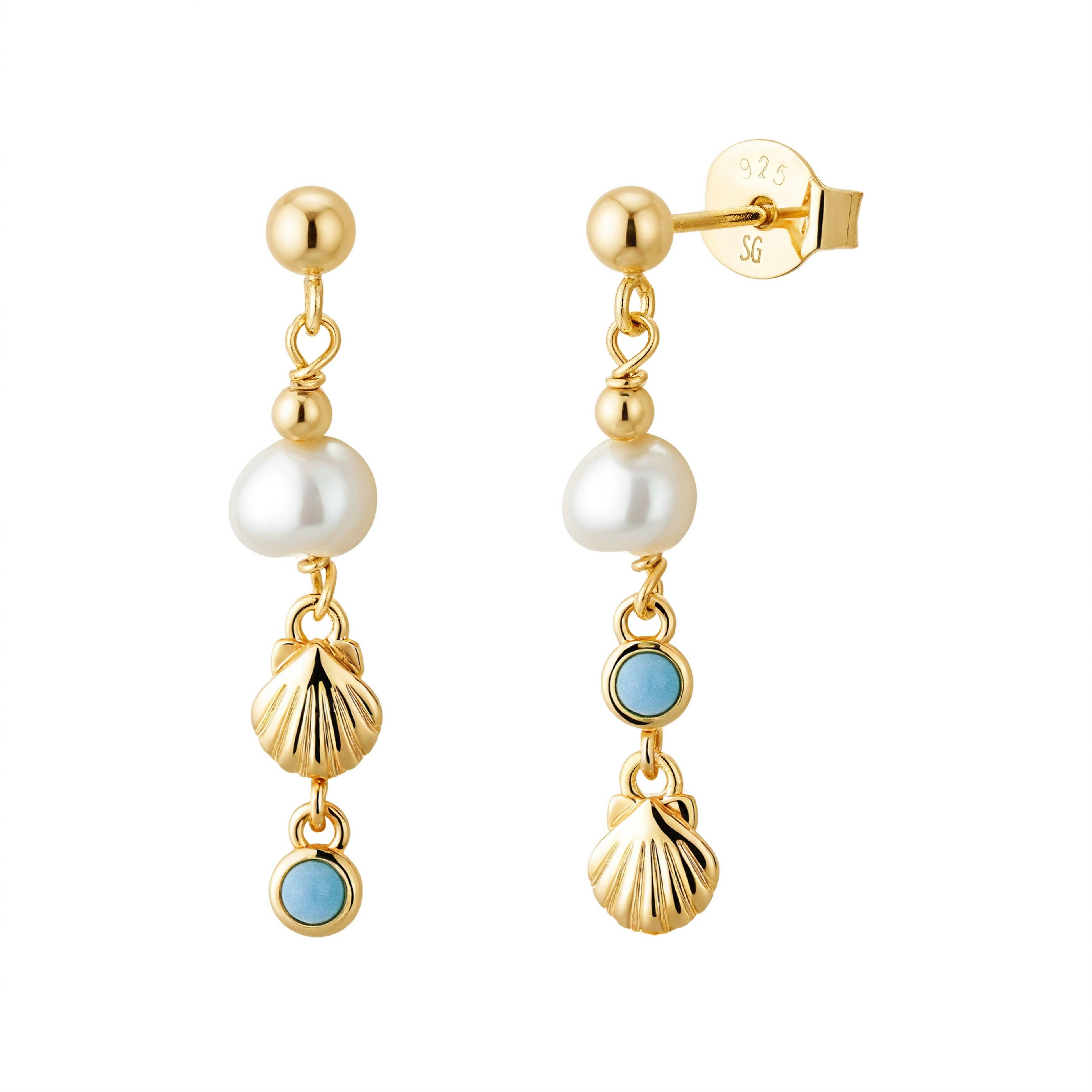 The Salty Gem Izzy Earrings Gold