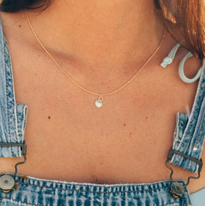 The Salty Gem Sierra Sun Necklace