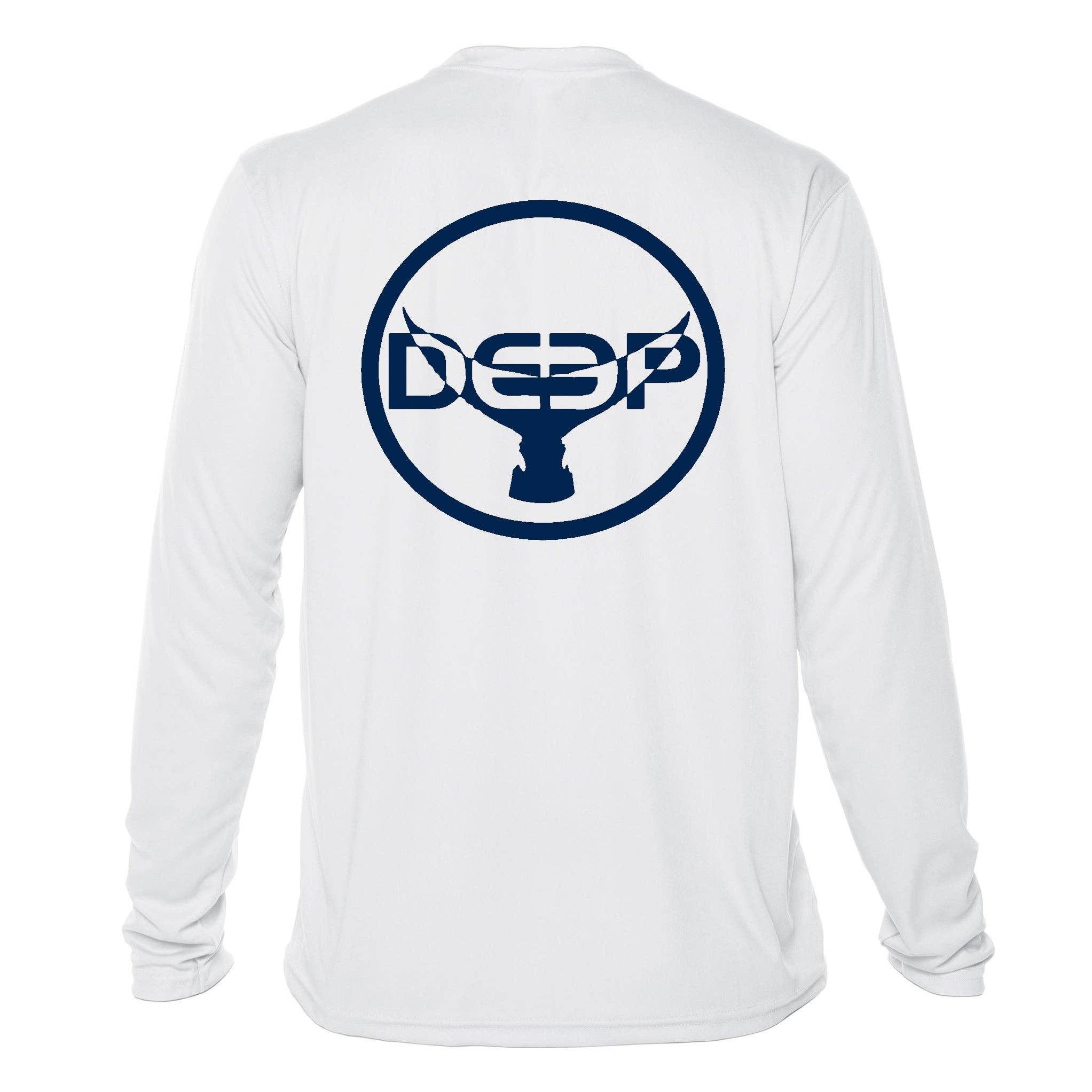 DEEP OCEAN APPAREL PERFORMANCE LONG SLEEVE TEE White