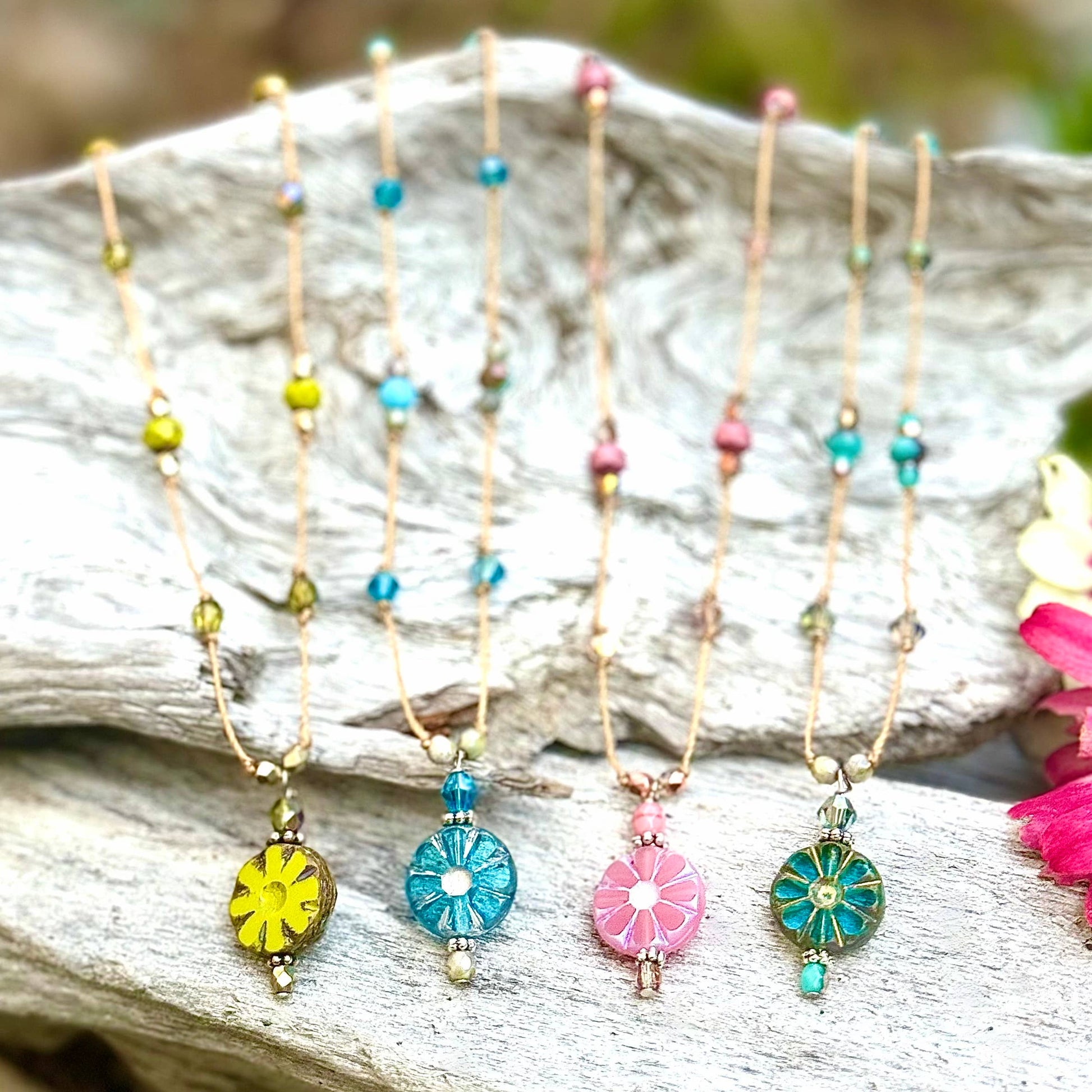 Jo Bird Jewelry Flower Pendant Necklace - NEW Spring Colors