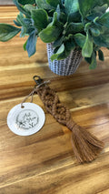 Art by Ava Macrame Keychain Brown