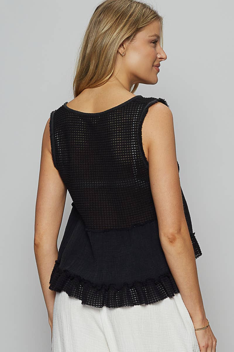 Pol Clothing BONNIE BABYDOLL TOP