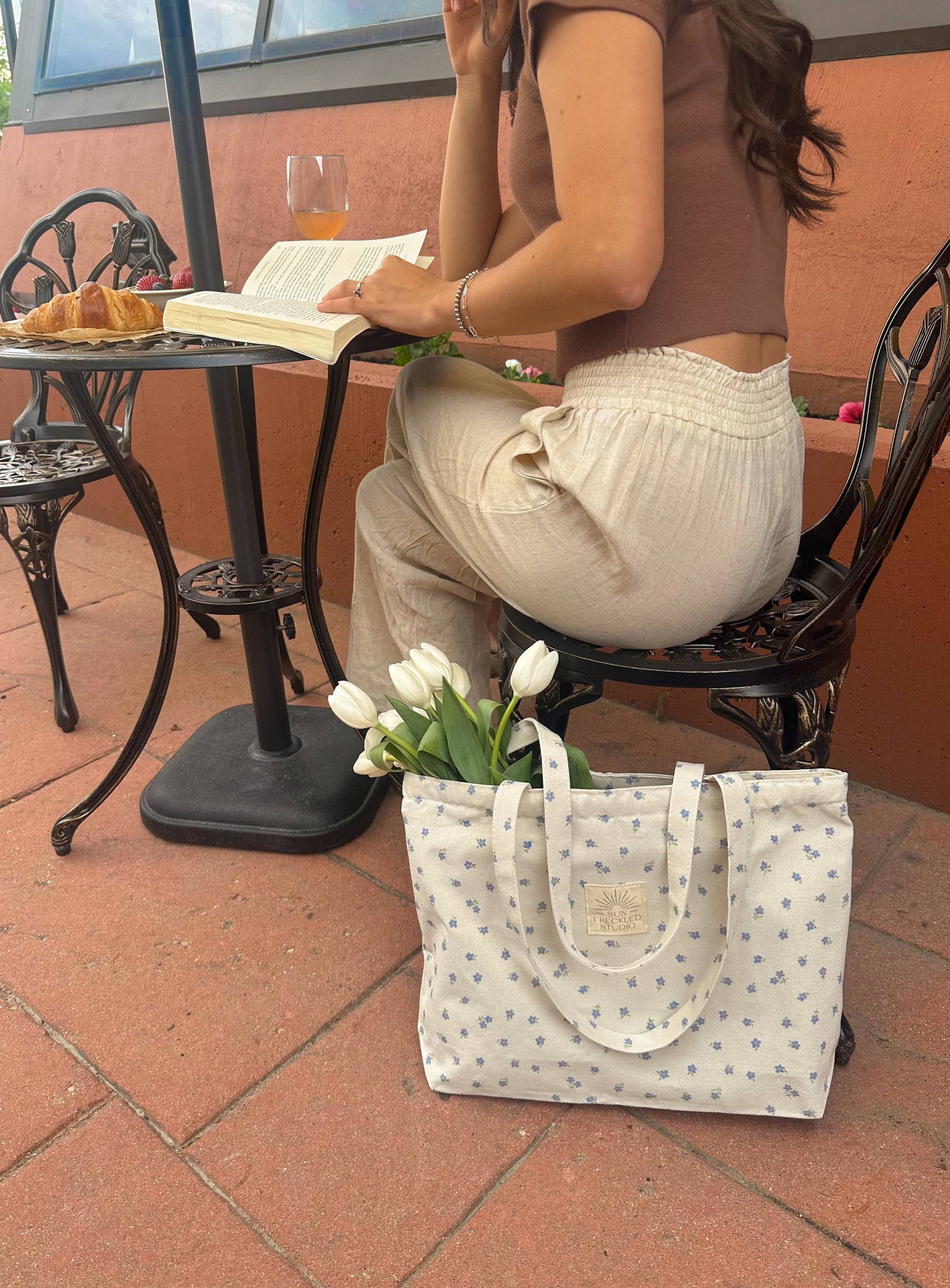 Sun Freckled Studio Periwinkle Tote Bag