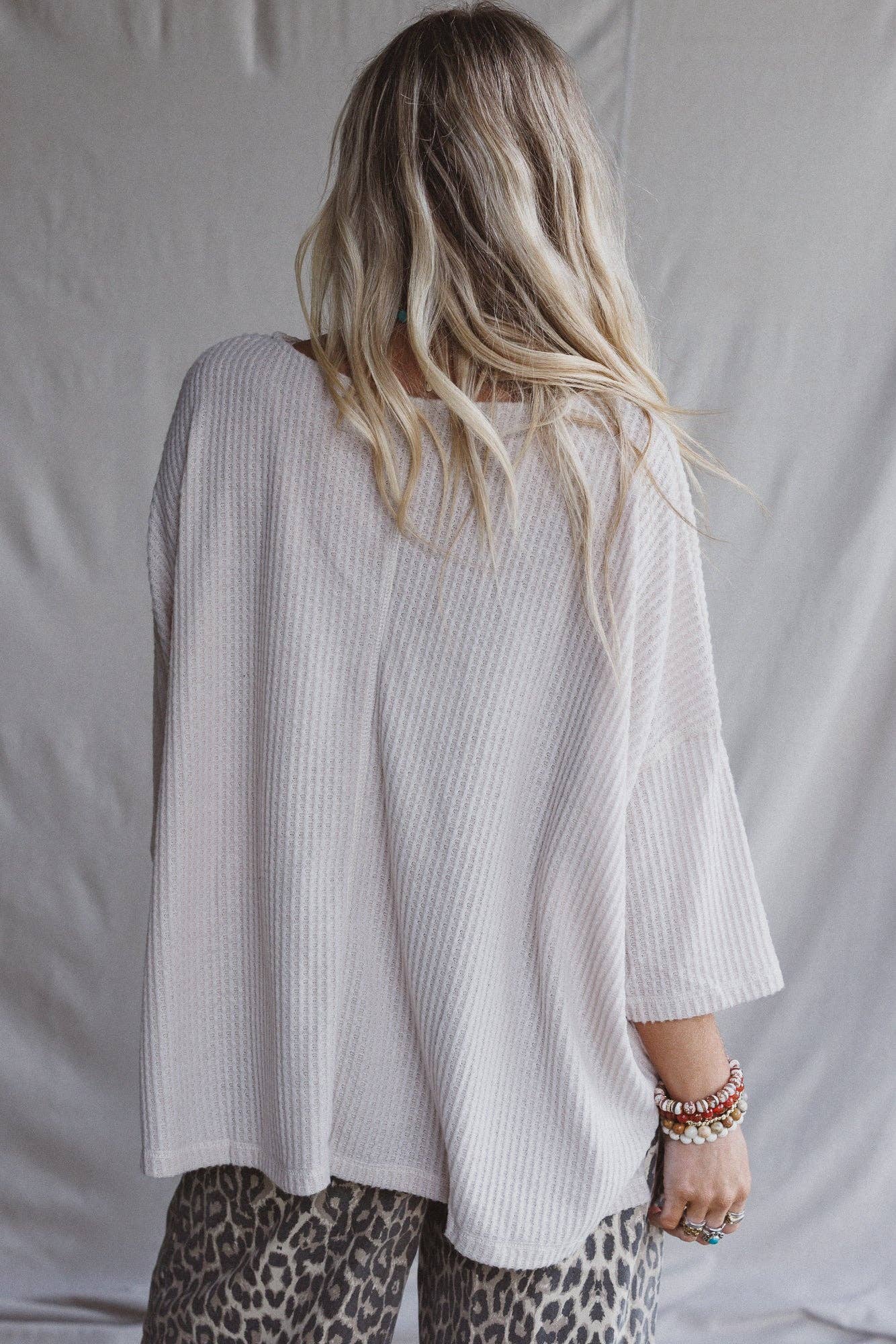 Three Bird Nest Airis Long Sleeve Top - Oatmeal